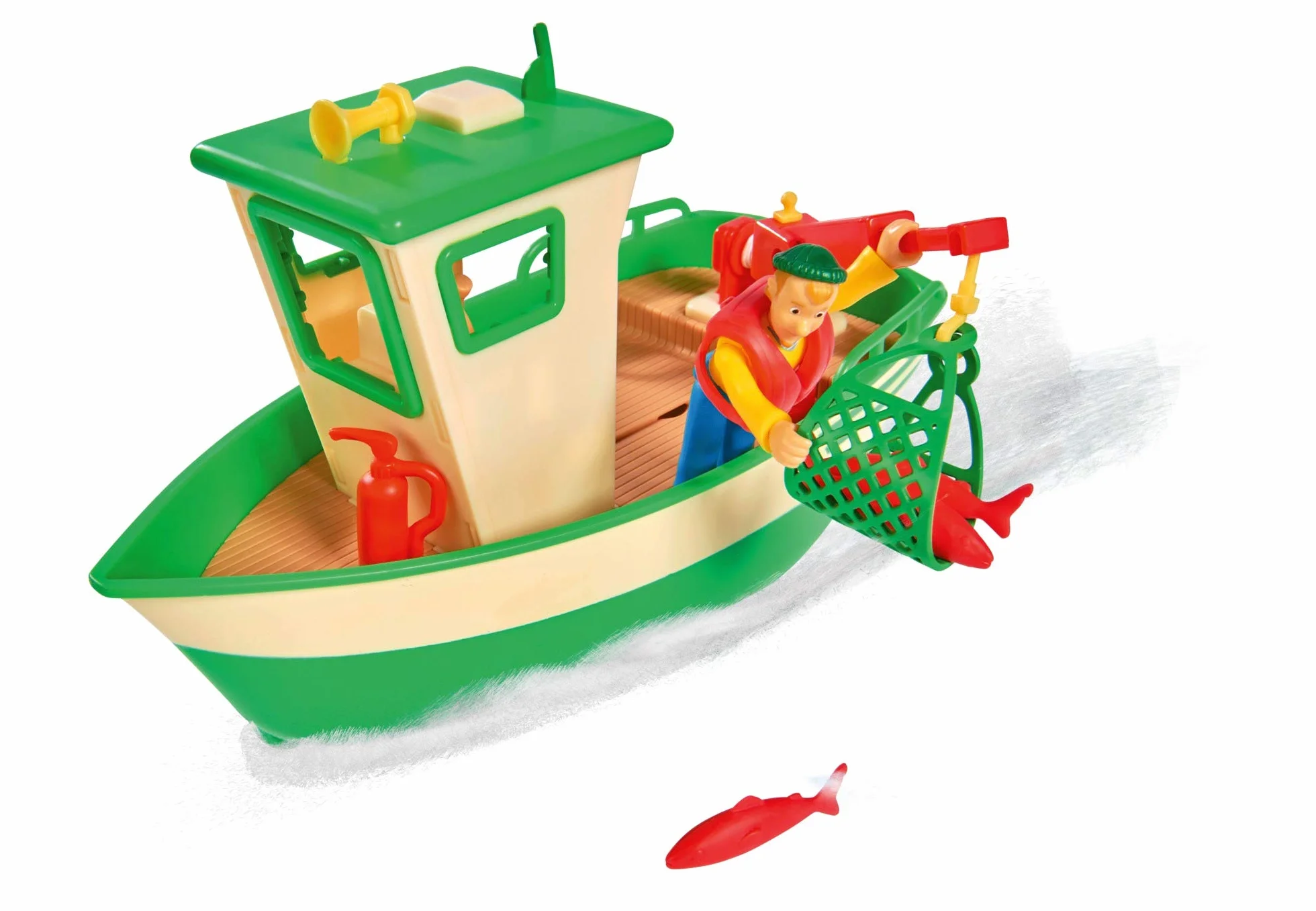 Sam Charlies Fischerboot mit Figur