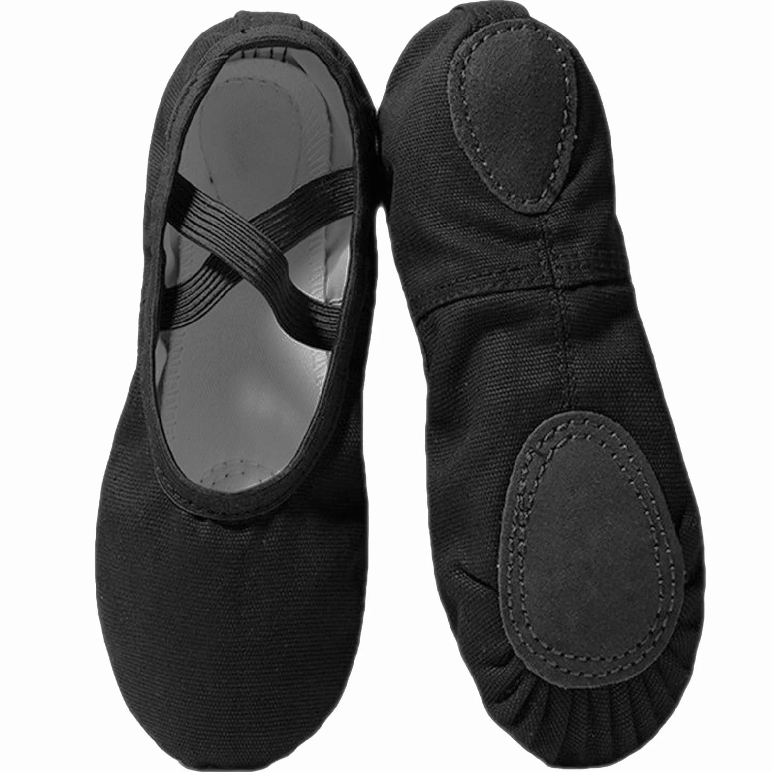 Flintronic Zapatillas de Ballet Suela Partida Cuero, Transpirable Zapatos de Danza para Niña y Mujer