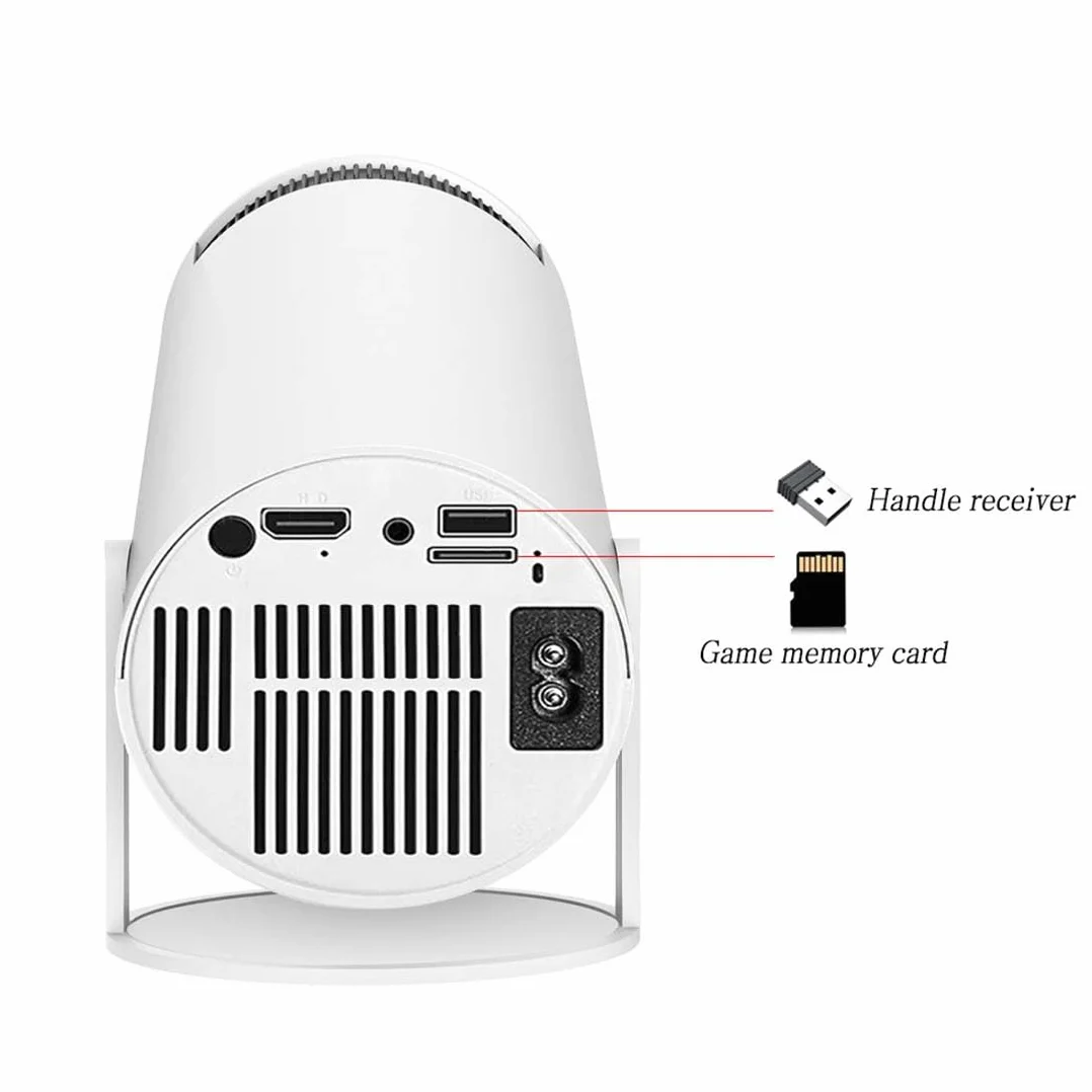 TechBrix X10 Plus - Consola de juegos retro con proyector, proyector de juegos retro 4K HD con 2 controladores inalámbricos, salida HDMI, WiFi