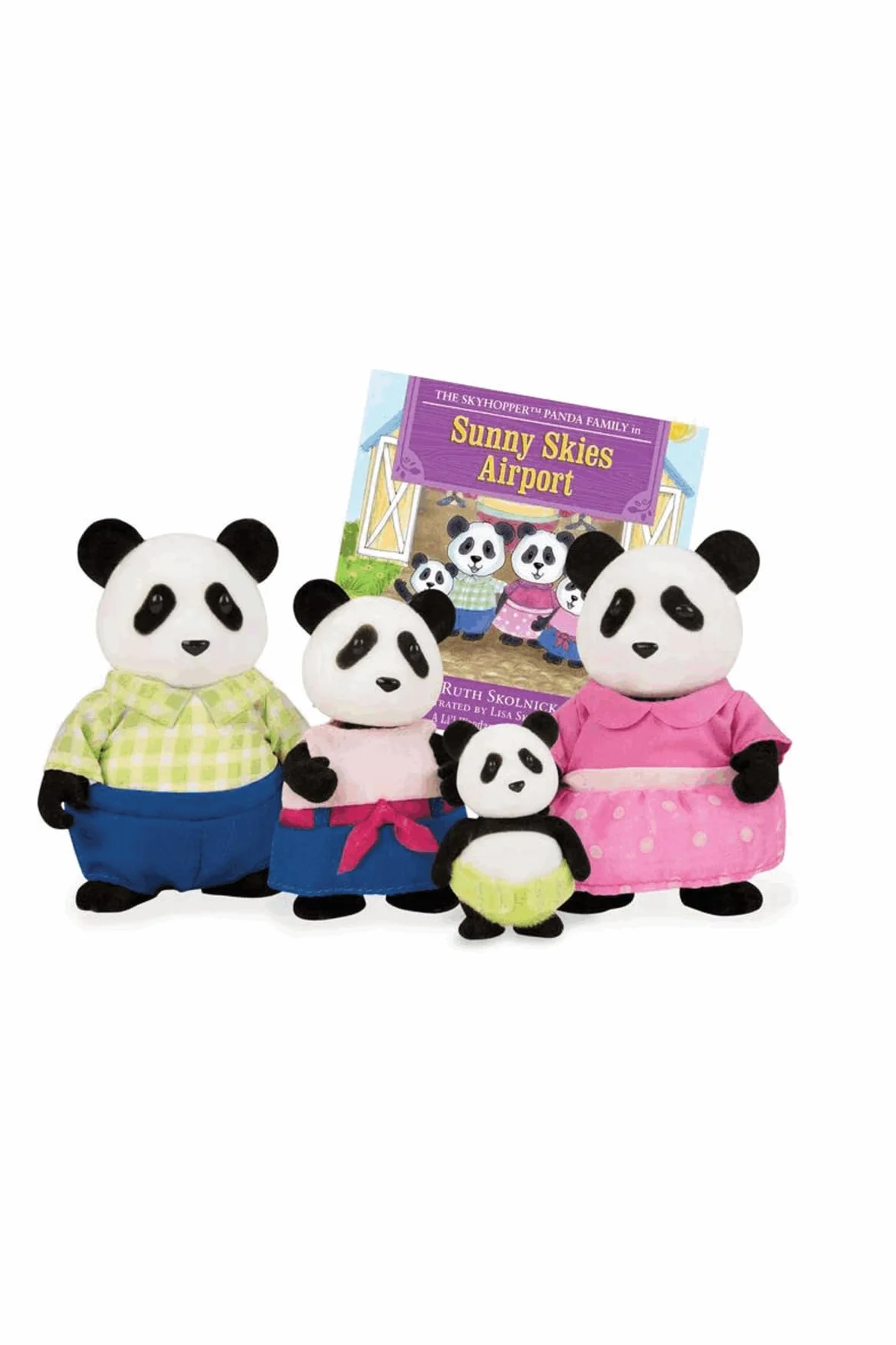 Li'L Woodzeez - Los Pandas saltarines - Figuras de Animales - Juguete Panda - Figuras de colección - Familia Panda - 3 años +