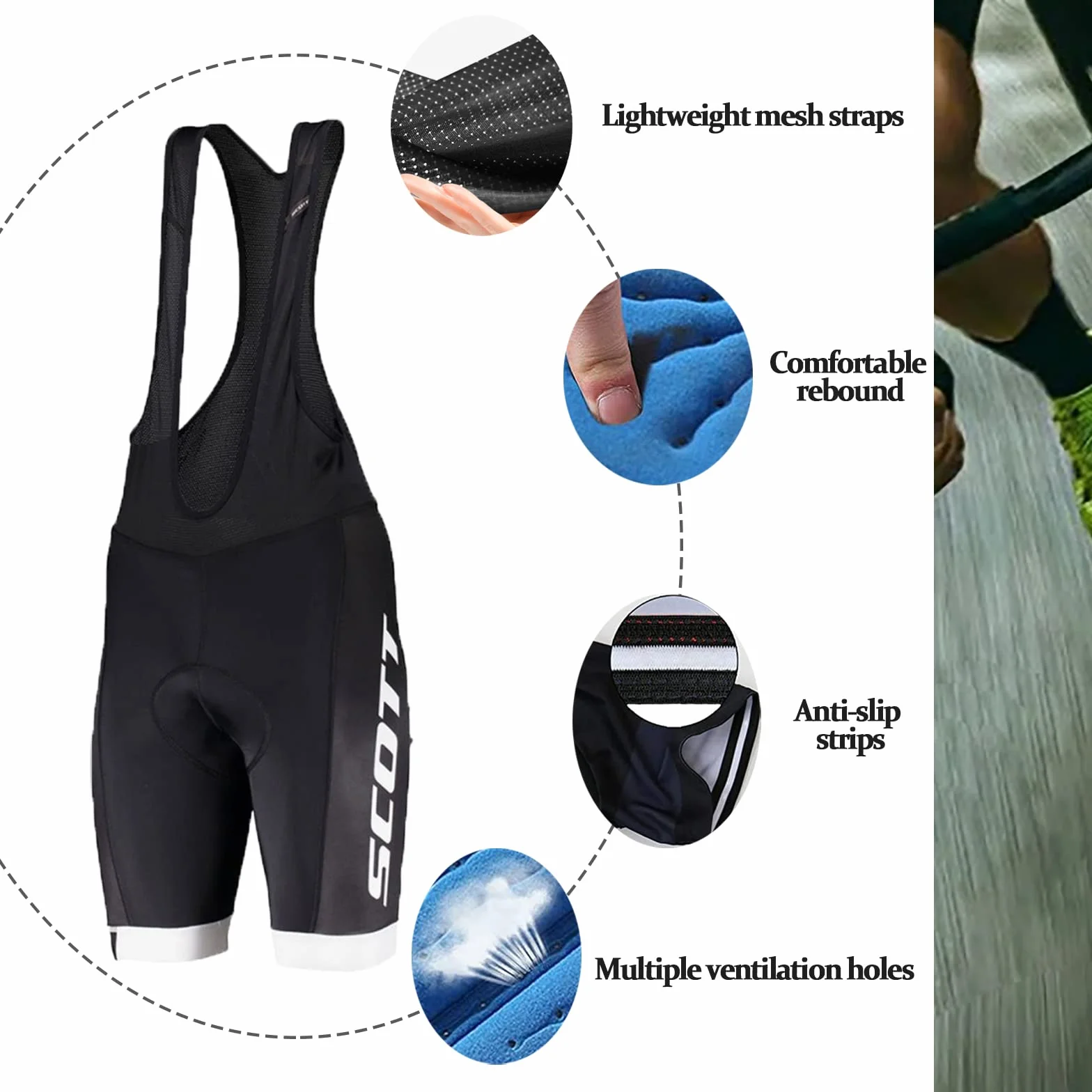 Conjunto de ropa de ciclismo para hombre maillot manga corta culotte transpirable