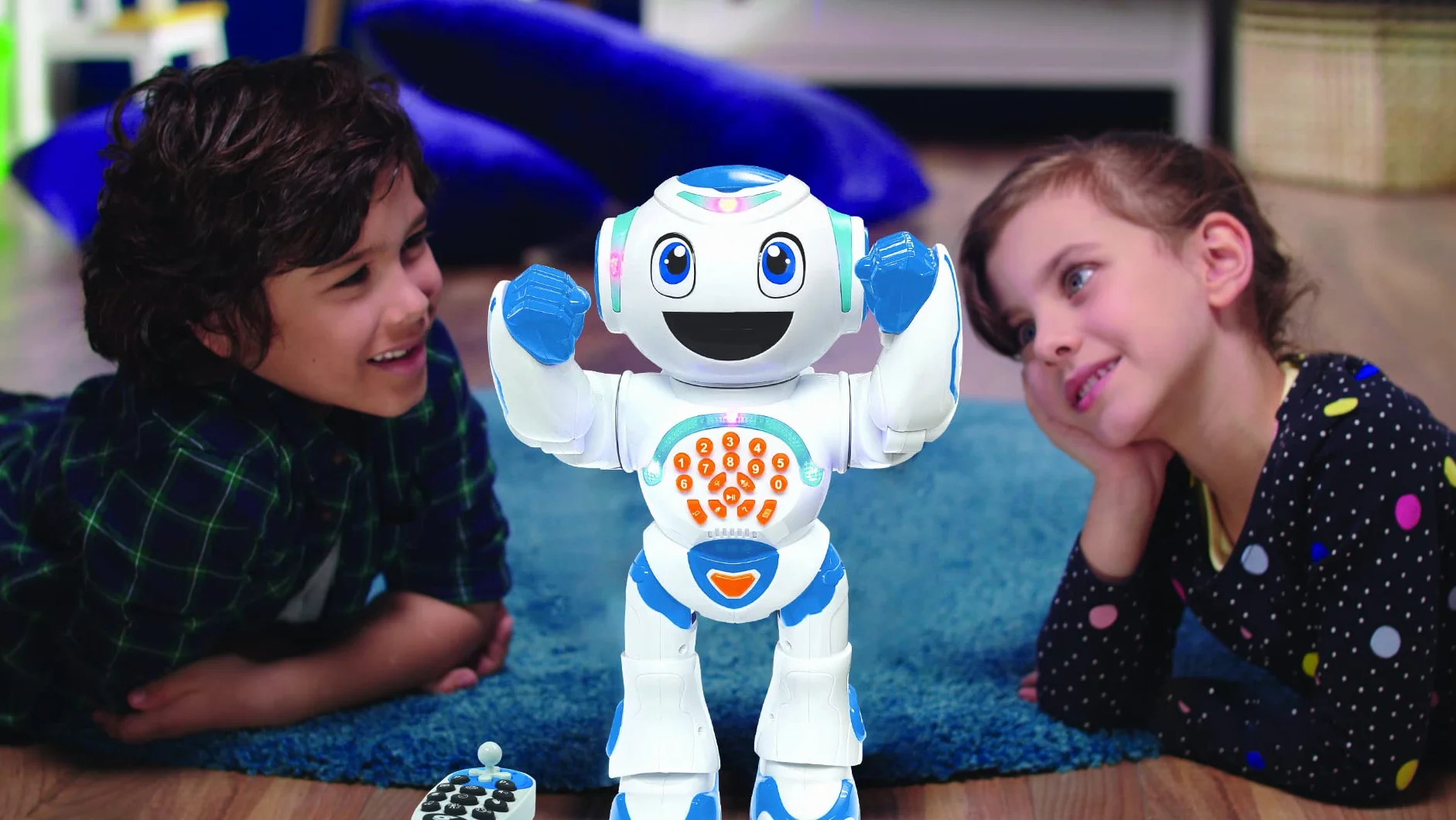 LEXIBOOK, Powerman Star, Robô de brinquedo de controlo, Remoto Stem Programável para crianças 4+, Portugués, ROB85PT