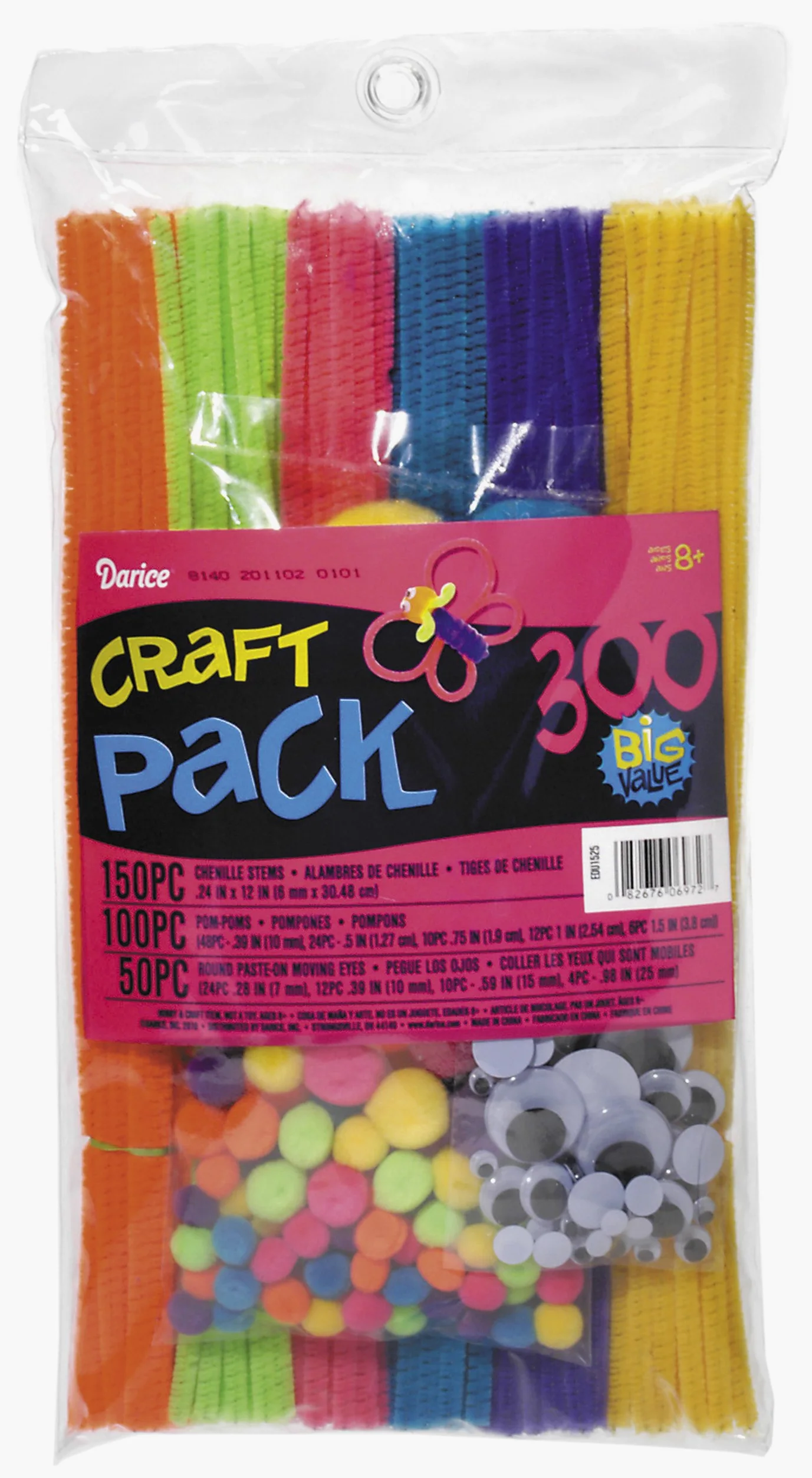 Darice, Surtido EDU1525 - Paquete de 300 suministros para manualidades, 300 unidades