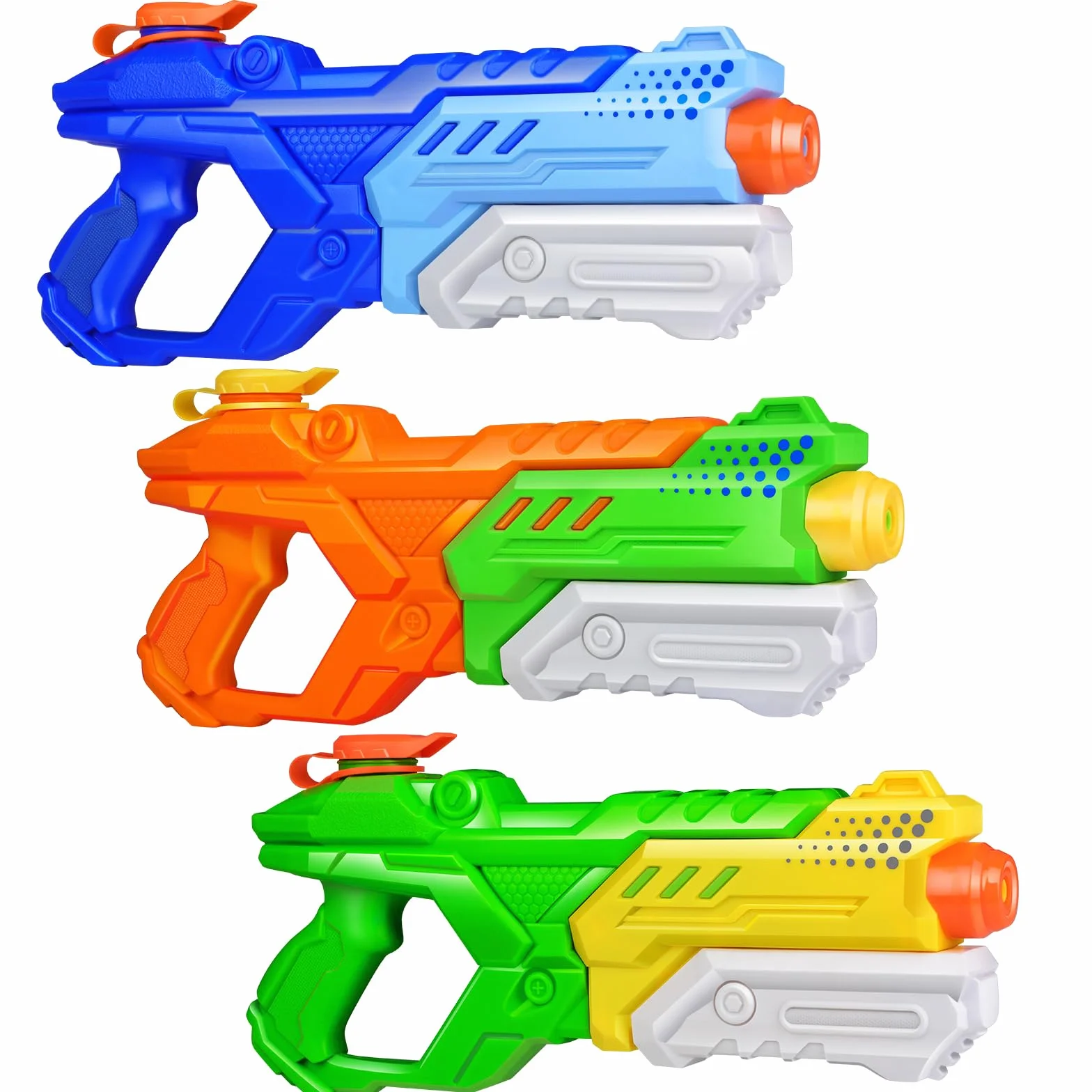 Pistola de Agua para Niños Y Adultos, 3 Pack_ con 600ML de Alta Capacidad de Disparo hasta 8-10m De Distancia Pistola de Chorro de Agua Jugue para Piscina de Verano Fiesta en la Playa