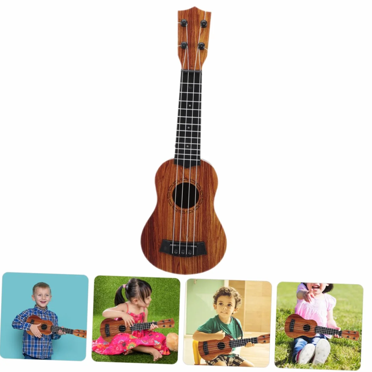 Ukelele De Juguete Infantil Diseño Realista Instrumento Musical para Niño para Mini Niño y