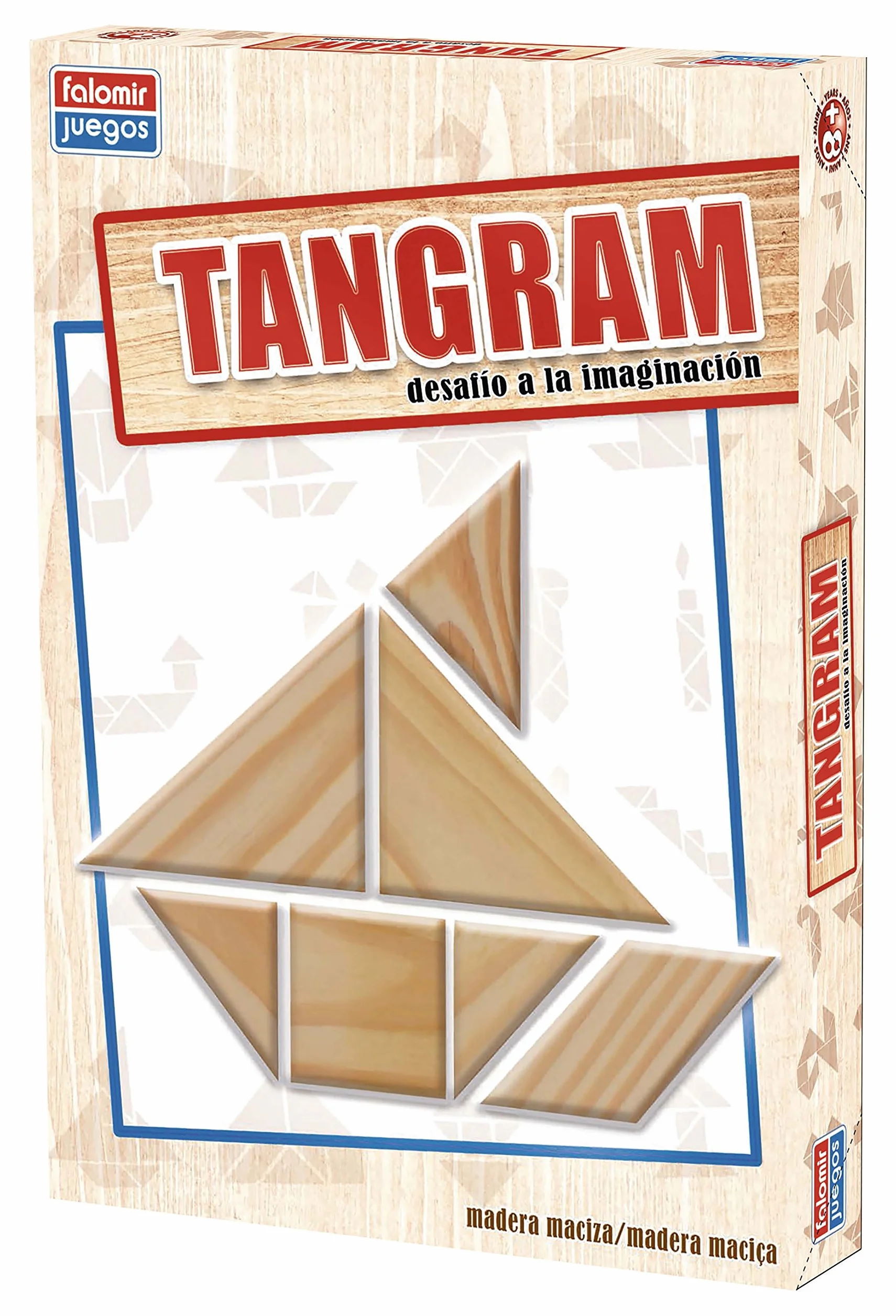 Falomir- Tangram Juego de Mesa Educativo, Multicolor (646484), a partir de 8 años