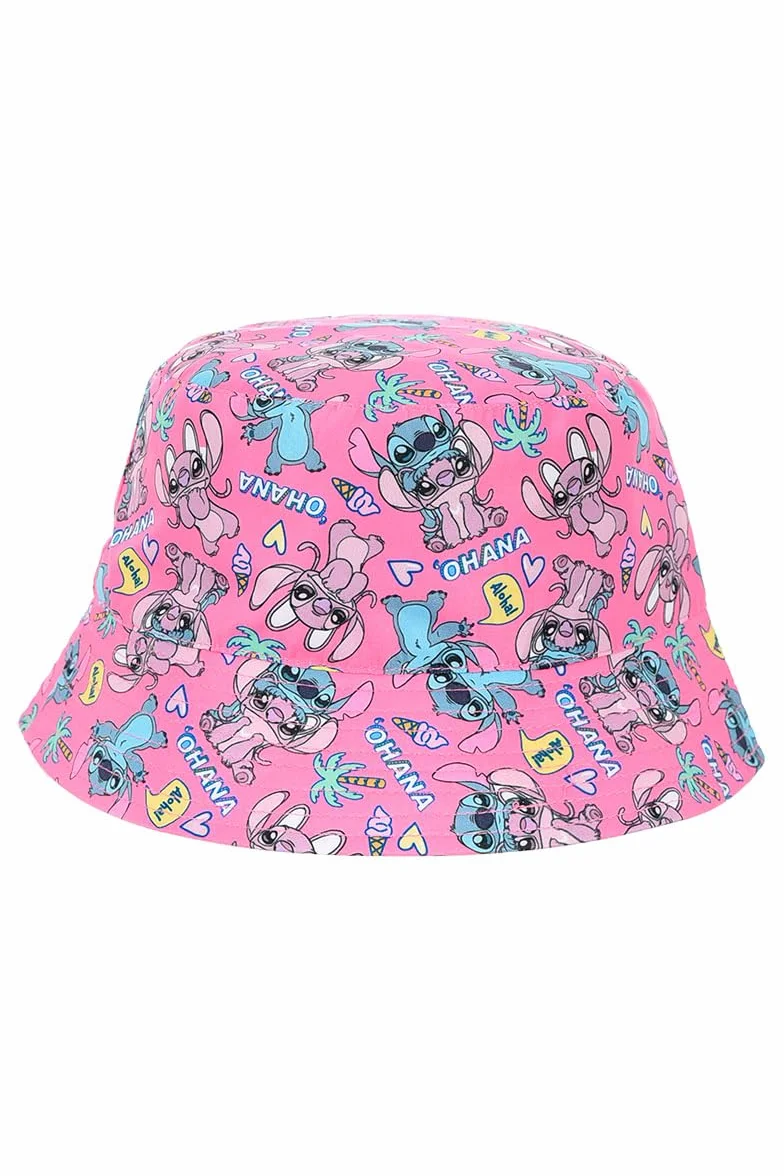 Disney Stitch Gorro para Niñas Ohana Angel Gorra de Pescador Verano Infantil