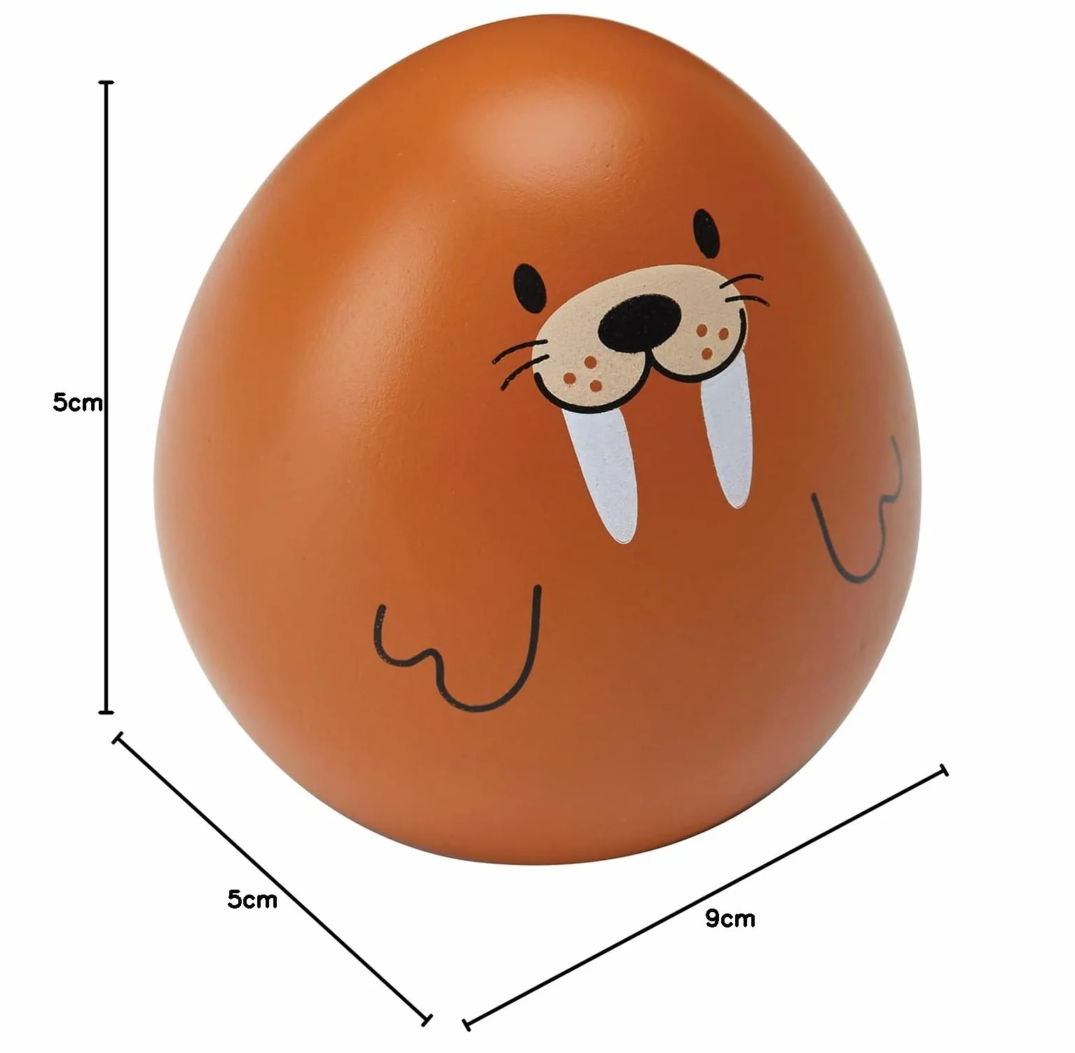 PlanToys Morsa tambaleante – Tentetieso de Madera, Juguete Seguro para bebés