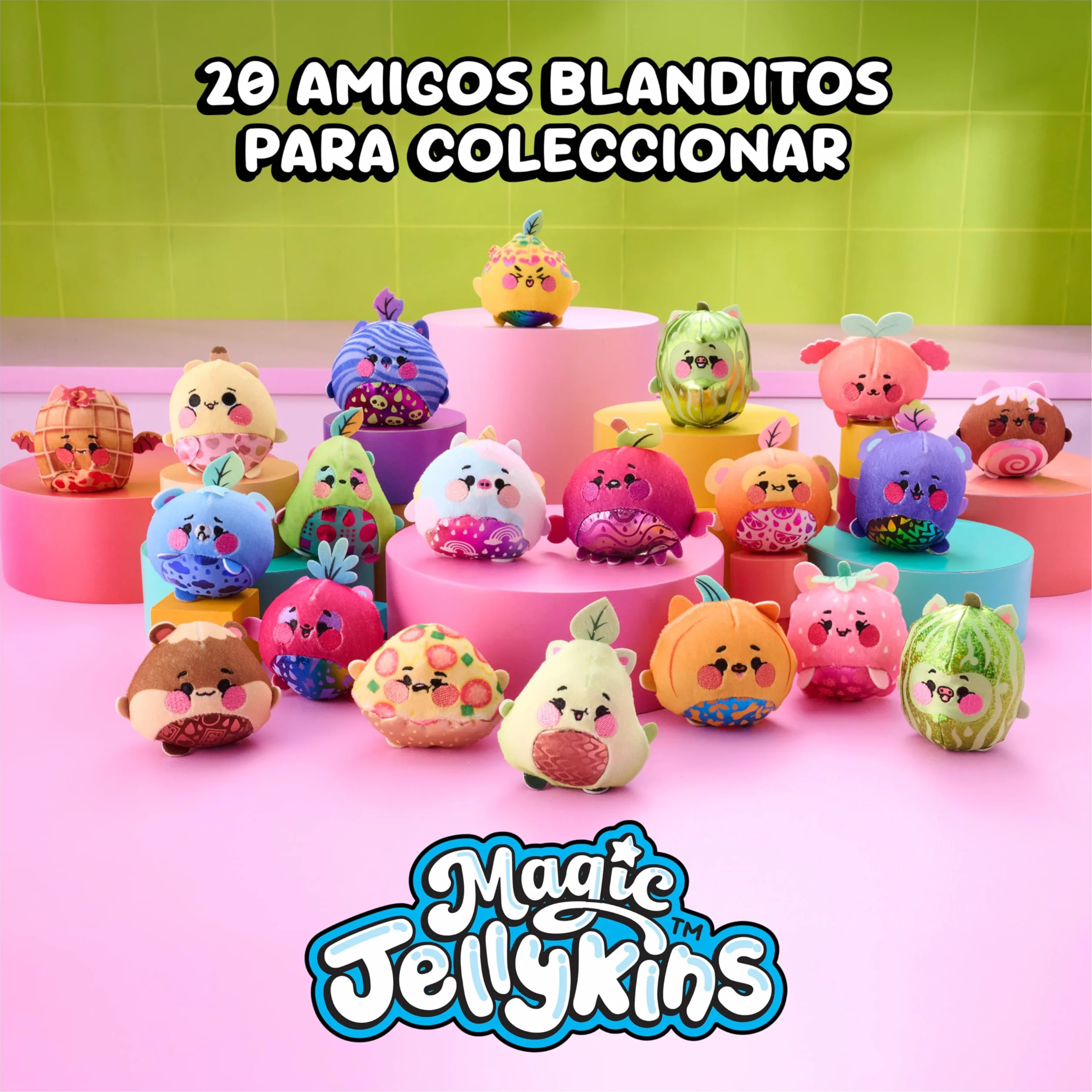 Magic Jellykins Peluche Sorpresa Mágico en Frasco que se Activa con Agua - 20 para Coleccionar - Juguetes Niñas 5 Años + Regalo