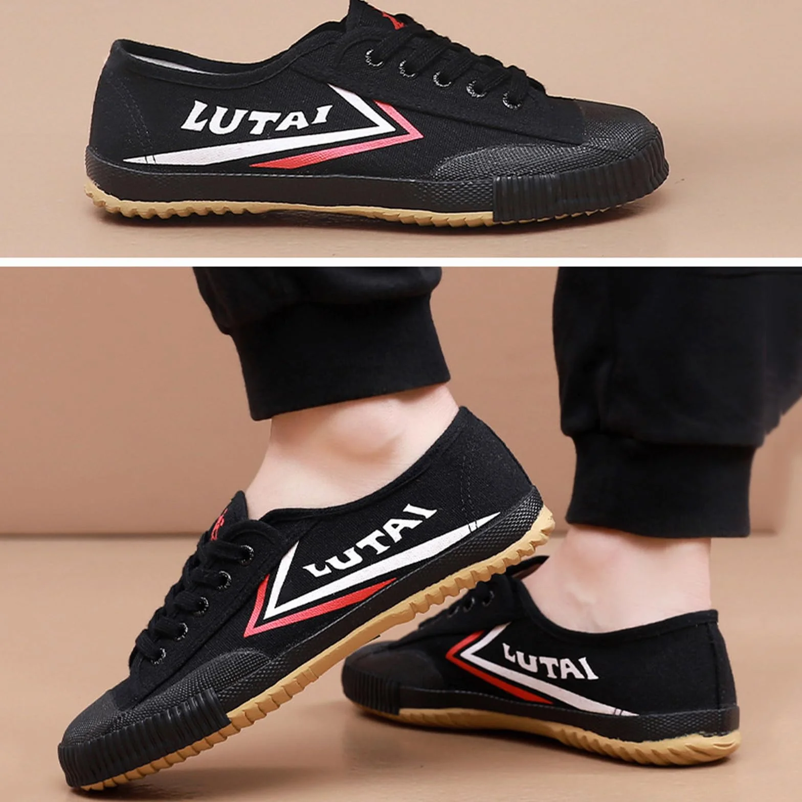 Zapatos de Artes Marciales para Hombre Mujer, Zapatillas Descalzas de Lona para Tai Chi Kung Fu
