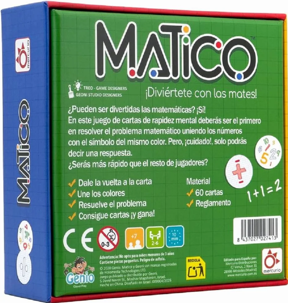 Juego de Cartas Matico