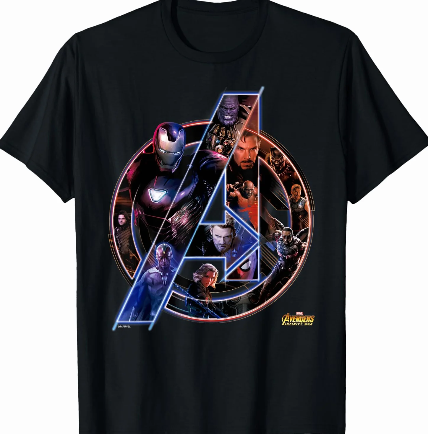 Marvel Avengers Infinity War Neon Team Camiseta