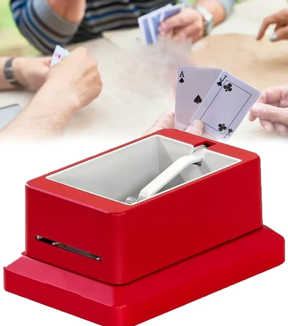Distribuidor de Cartas Automático Inteligente, Repartidor de Cartas Giratorio, Máquina Automática de Repartidor de Cartas de Póquer para 1-8 Jugadores