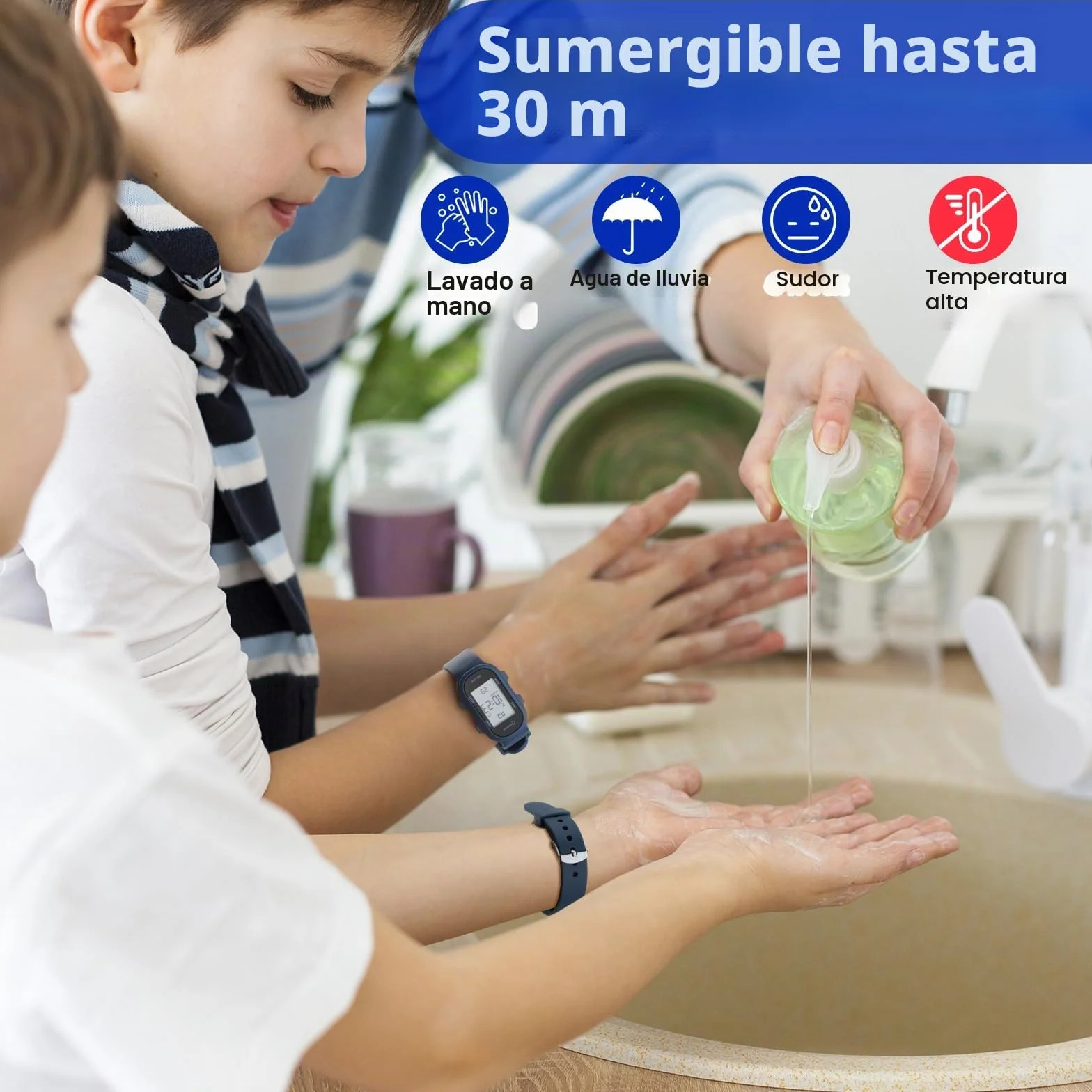 Reloj Digital para Niños DTKID Resistente al Agua 30M Deportes Alarma Cronómetro