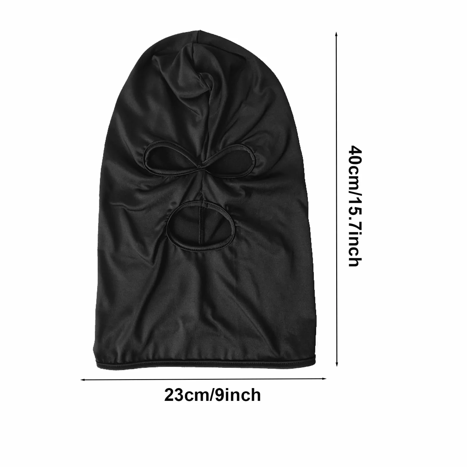 Máscara de Esquí de 3 Agujeros 4 Piezas, Pasamontañas para Hombre Mujer Motocicleta, Negro