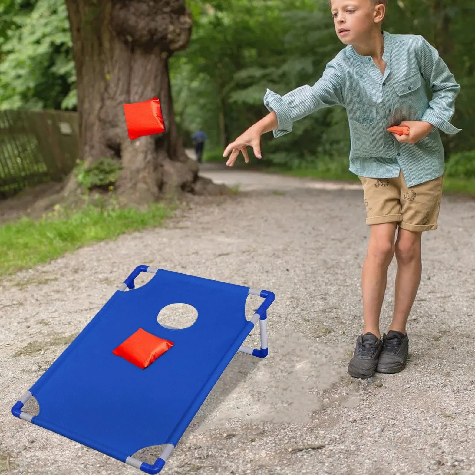 Juego De Cornhole Para - Juego De Palets Compacto Exterior | Divertido Juguete para Niños y Niña Cumpleaños Césped Jardín Trasero Playa Fiesta Interior