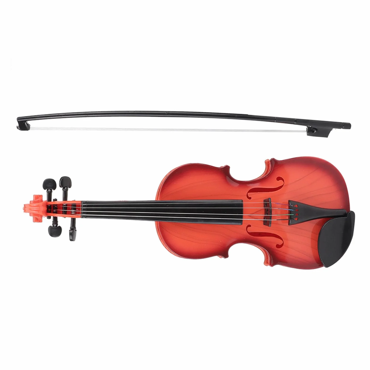 Generic Juguete de Violín Musical para niños Cuerda Ajustable Desarrollar Práctica de Instrumentos para Entretenimiento Infantil ABS 15,4 X 5,3 X 2,2 Pulgadas (marrón Claro)