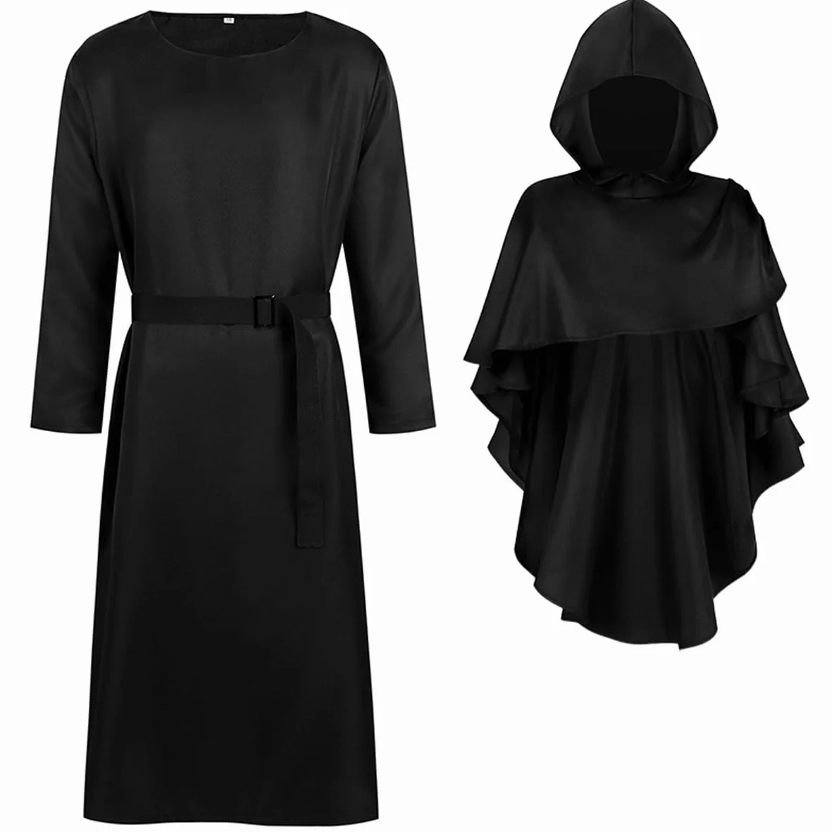 LANGWEI Disfraz De Diablo De La Parca De Halloween, Traje De Monje Medieval, Traje De Sacerdote