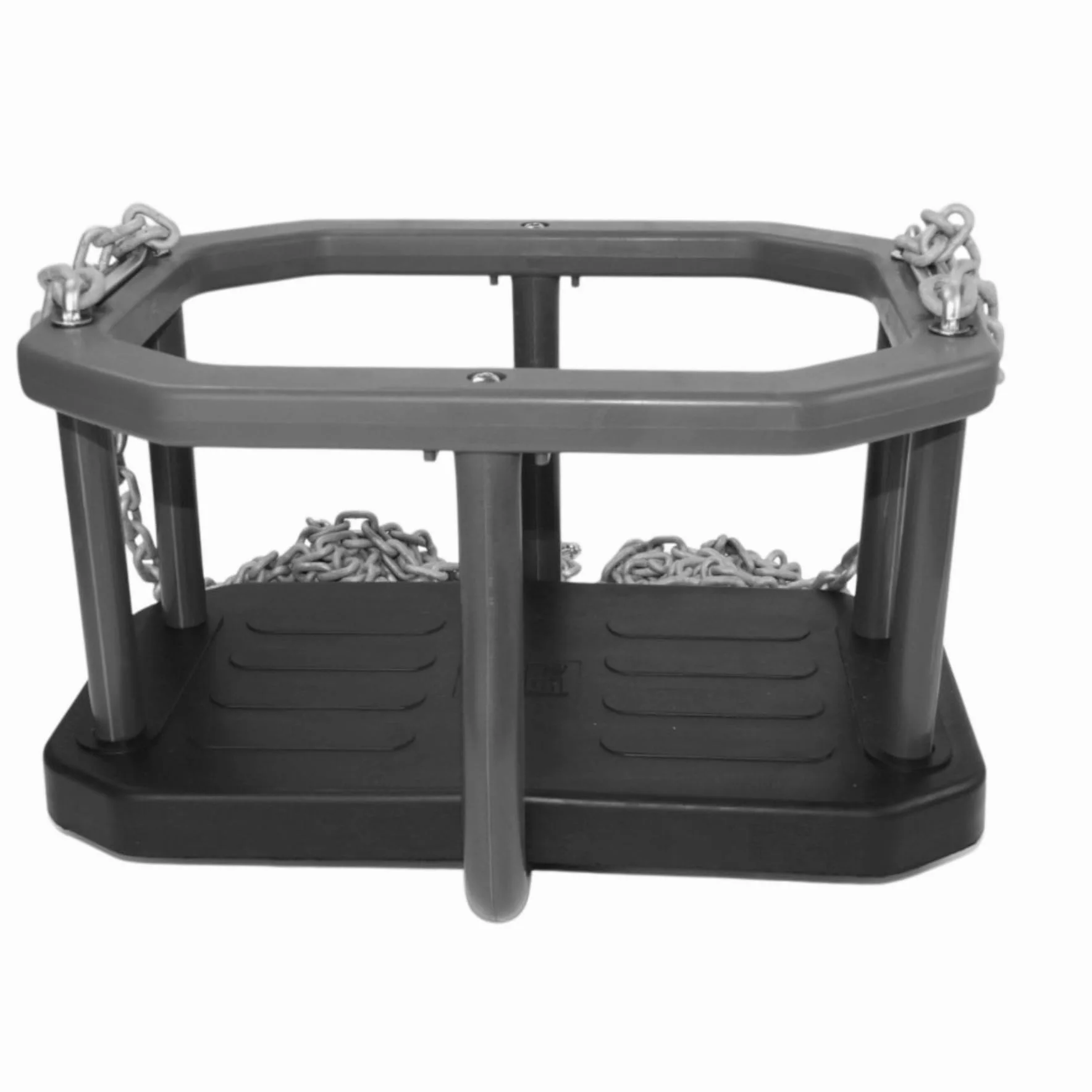 Columpio de bebé de goma con cadenas de 3 m – columpio para bebés, asiento para niños pequeños hasta 36 meses, columpio para niños con inserción de aluminio y eslabones, soporta hasta 100 kg, columpio