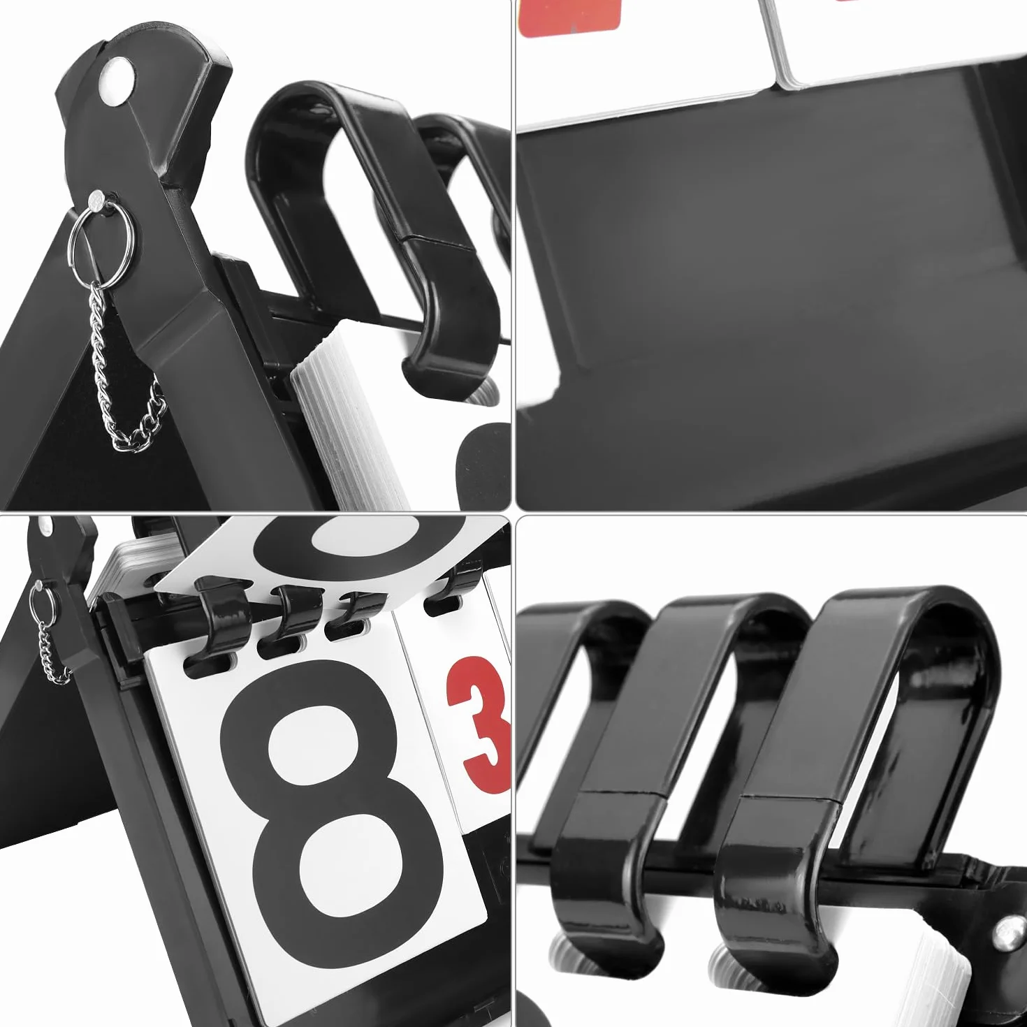 QWORK Marcador Flip 4 Dígitos Portátil 39x21 cm PVC ABS Impermeable Bádminton Voleibol Tenis Mesa Fútbol