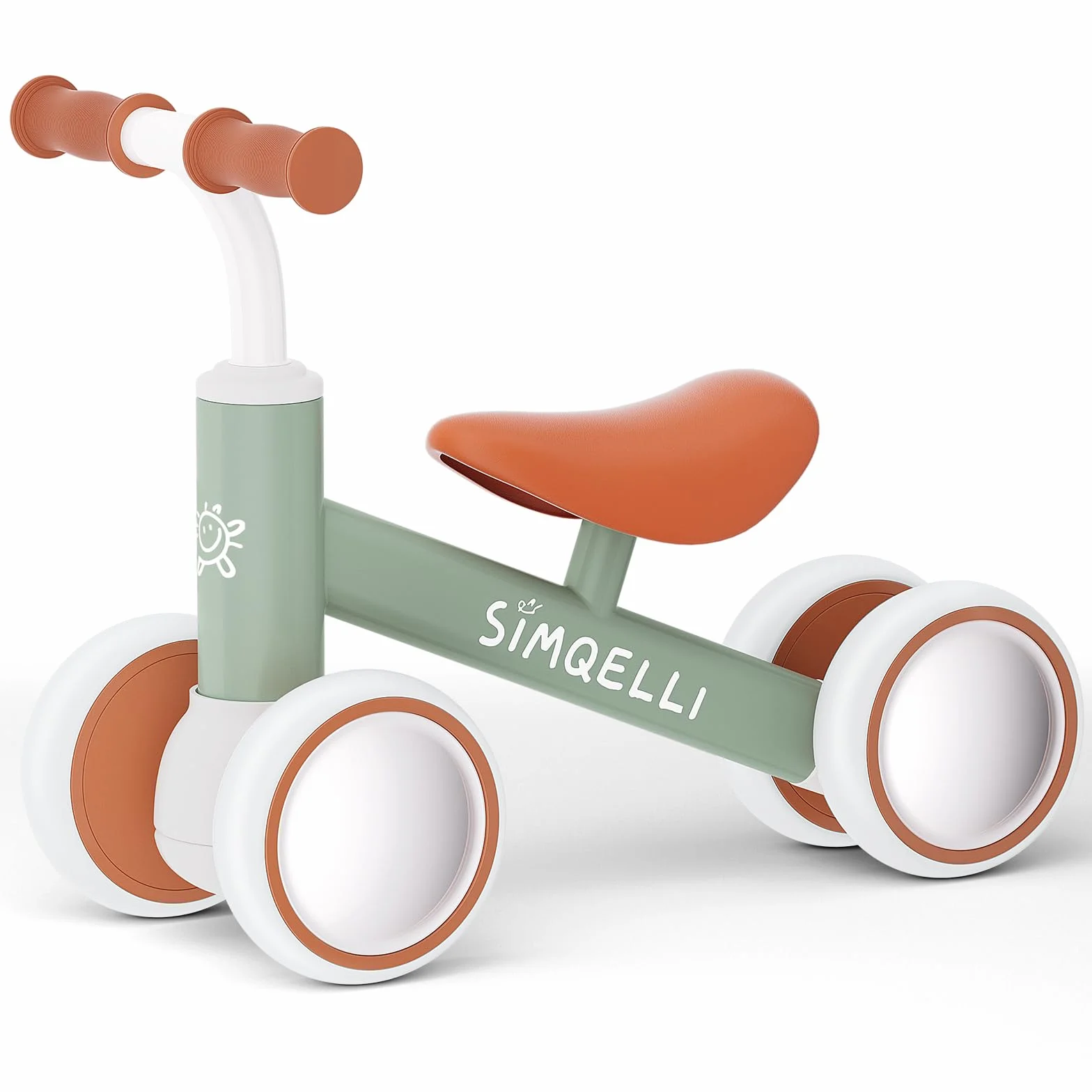 Bicicleta de Equilibrio para Niños de 1 Año, Correpasillos Bebé Juguetes Niños de 10 a 24 Meses, Primera Bicicleta sin Pedal con 4 Ruedas, Bici Equilibrio Cumpleaños