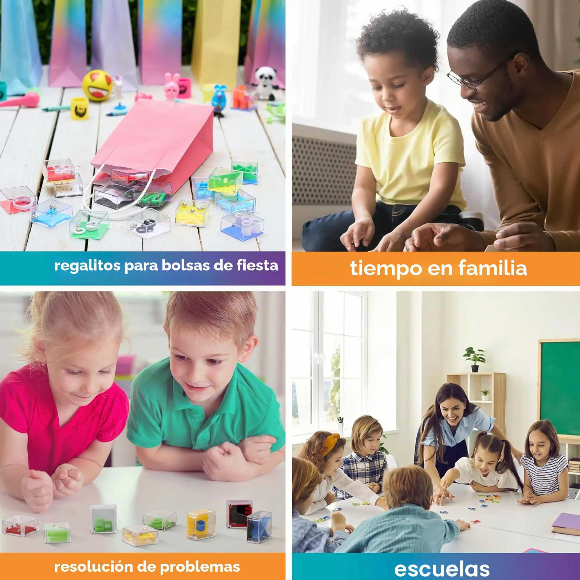THE TWIDDLERS - 28 Mini Juegos de Rompecabezas para Niños - Rompecabezas en Forma de Cubo Regalar en Fiestas de Cumpleaños y Regalos Comunion para Invitados