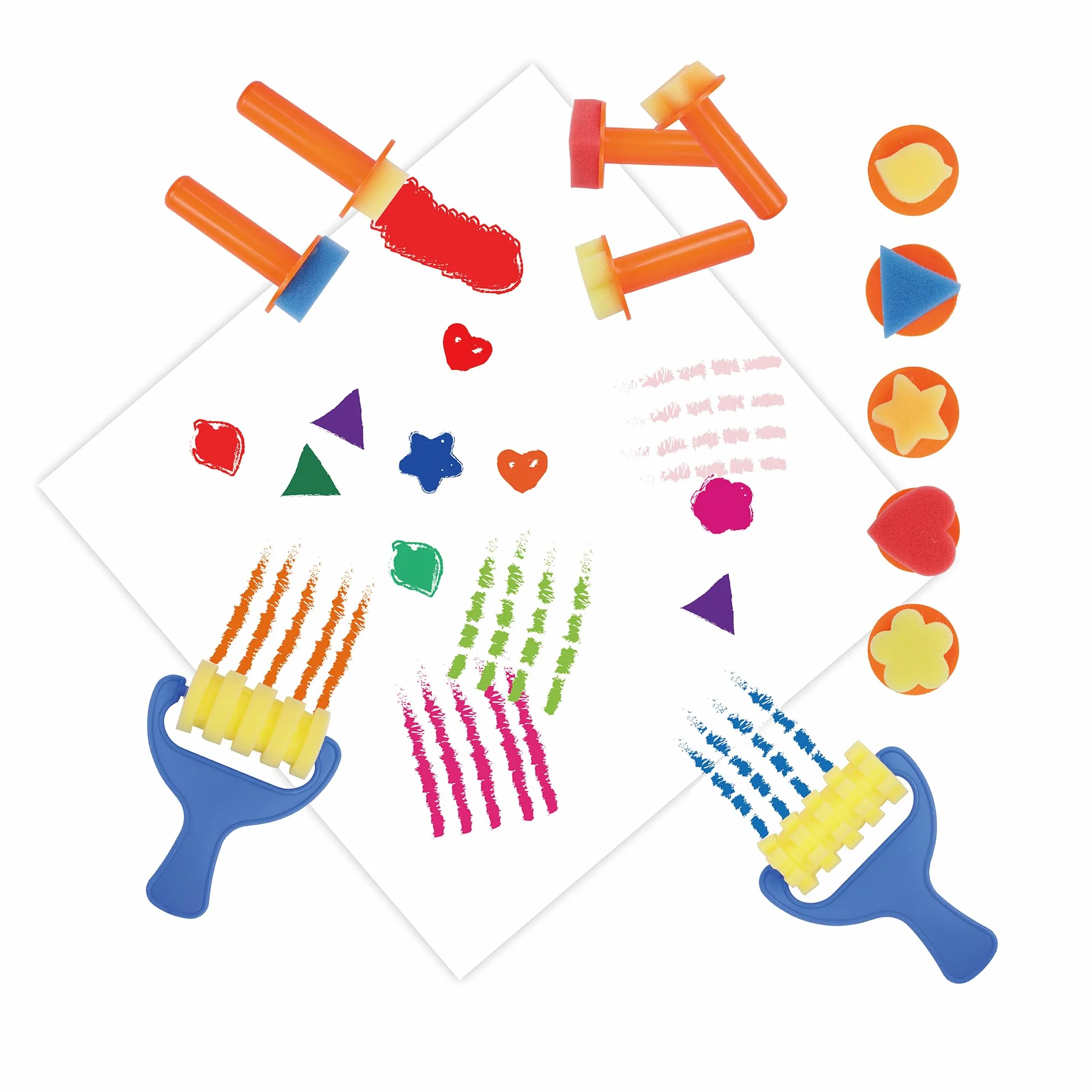 BLOT Pintura de Dedos para Niños Pequeños, Set de Pinturas de Dedos Lavables para Niños, 12 Colores (36ml cada uno), Incluye 7 Herramientas de Esponja, 6 Pinceles, Paleta y Cubo, A partir de 3 años