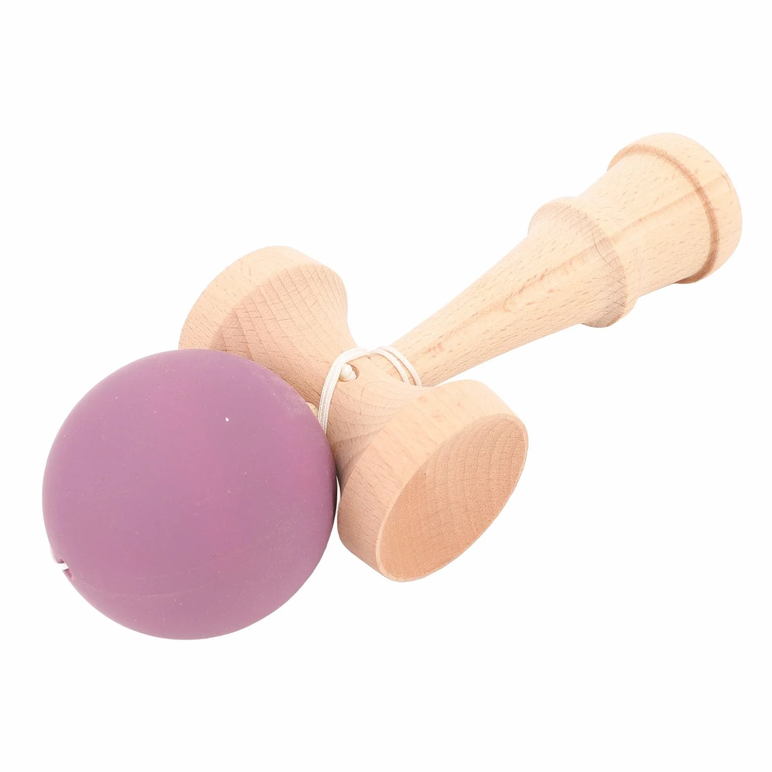Eujgoov Kendama de Beech Madera, con Cuerda para Juegos Grupales Fiestas de Cumpleaños (Morado)