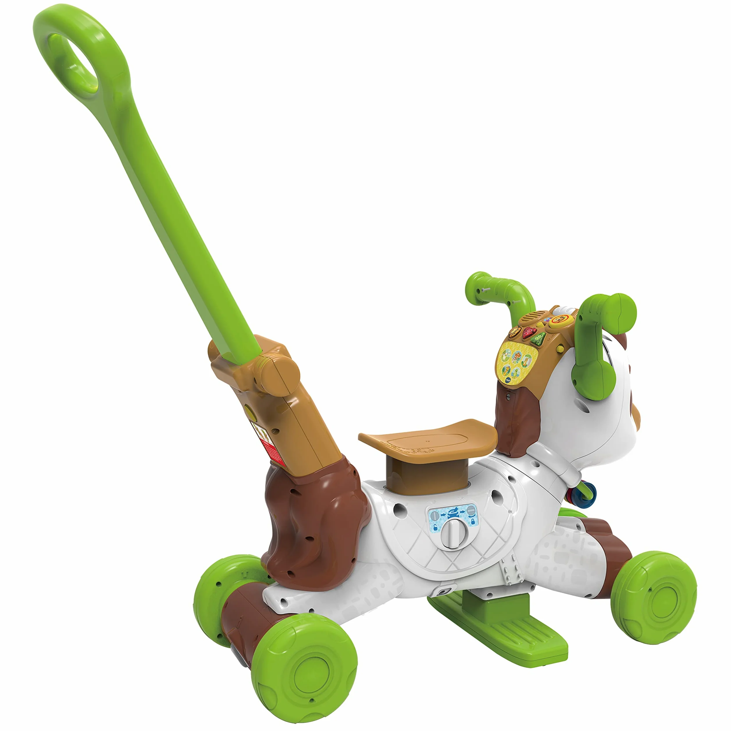 VTech - Caballito bebé Rueda y trota, Andador correpasillos 4-en-1 para bebés +12 Meses, Versión ESP