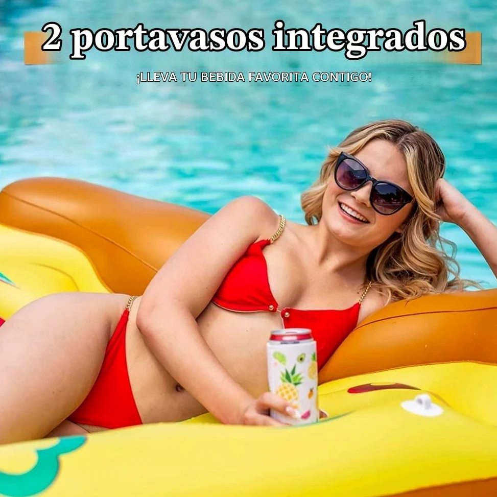 Colchoneta Piscina Adultos - Flotador Piscina Hinchables con Portavasos, Flotador Inflable Pizza Grande Flotador Hinchable de Bronceado para Piscina Playa Fiestas Verano