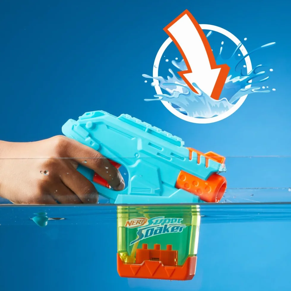 Hasbro Nerf Super Soaker Mini Dunk-Fill Lanzador de Agua Pequeño, Azul