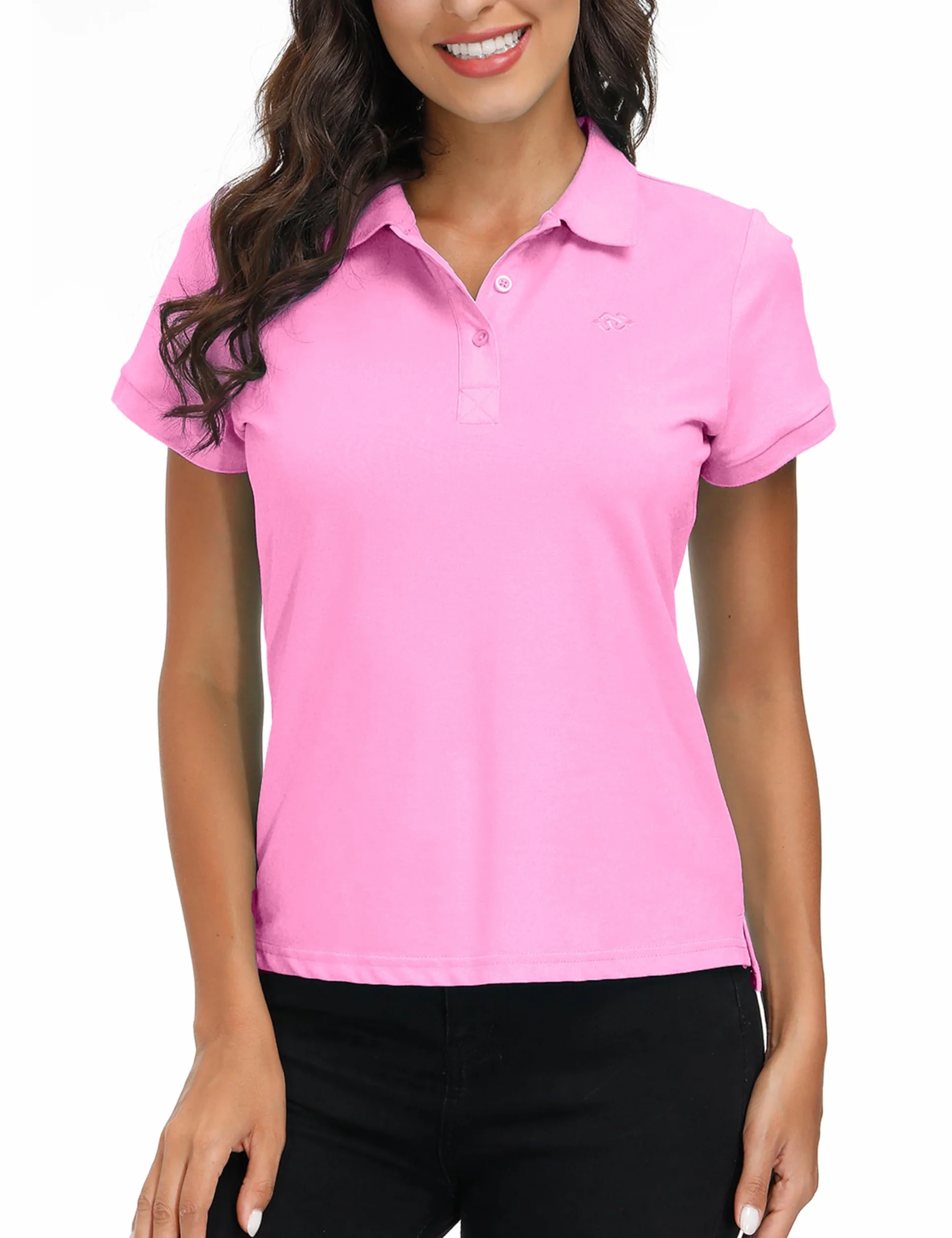 Polo Mujer Camiseta Mangas Cortas Algodón Transpirable Golf
