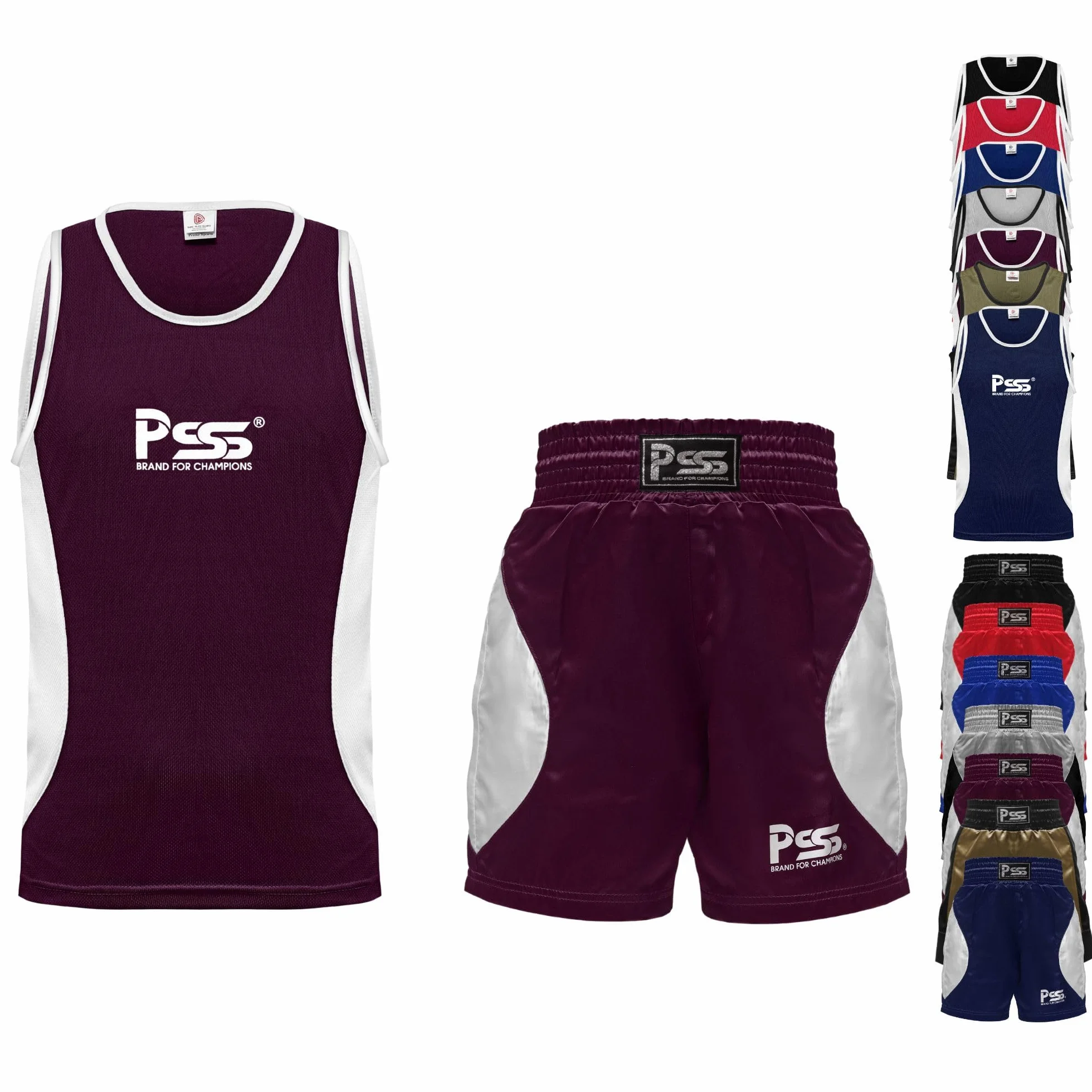 PSS Ultimate Uniforme de boxeo para niños Juego de 2 piezas Ligero Transpirable