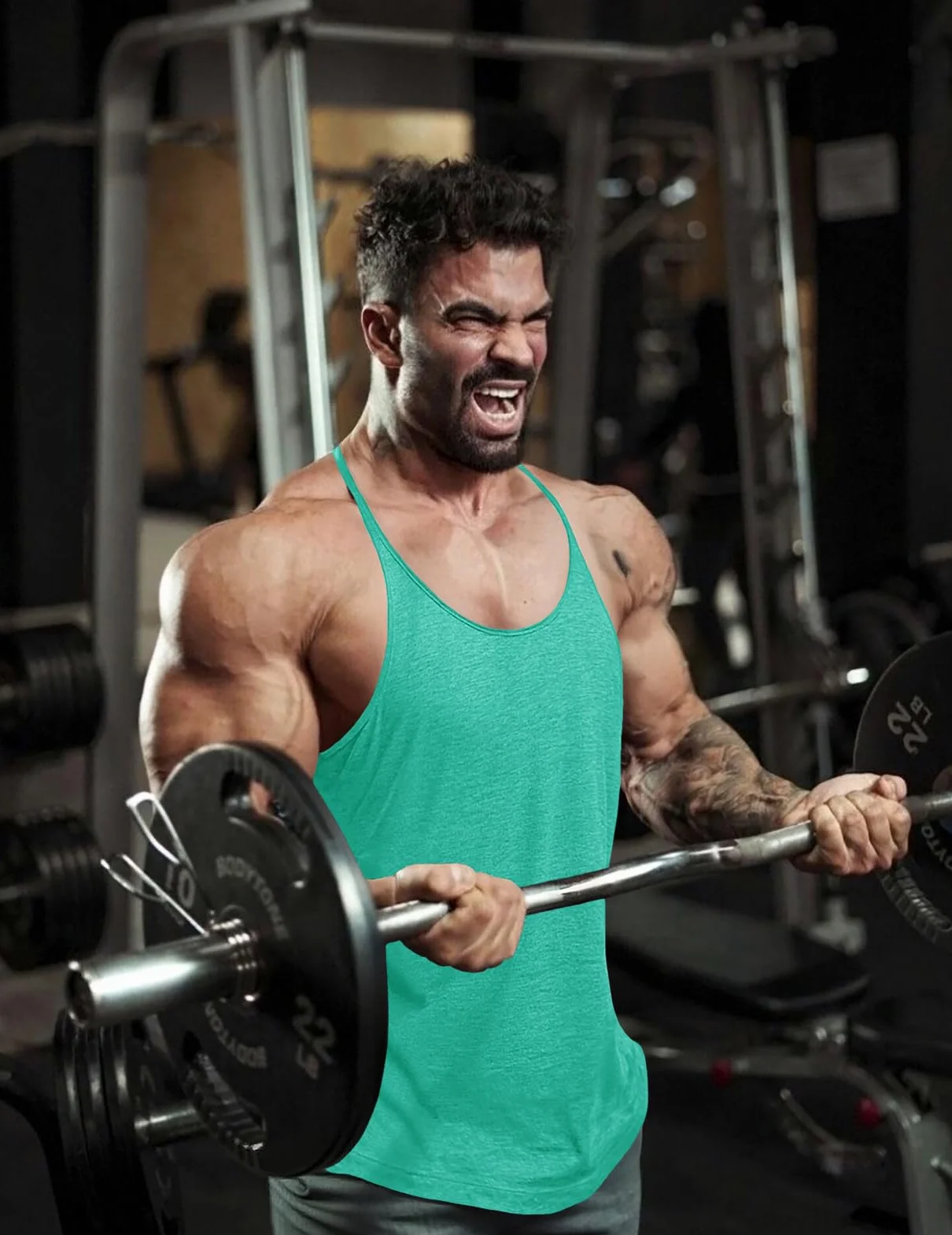 Muscle Cmdr Camiseta sin Mangas de Entrenamiento para Hombre, Camiseta de Fitness con Espalda en Y