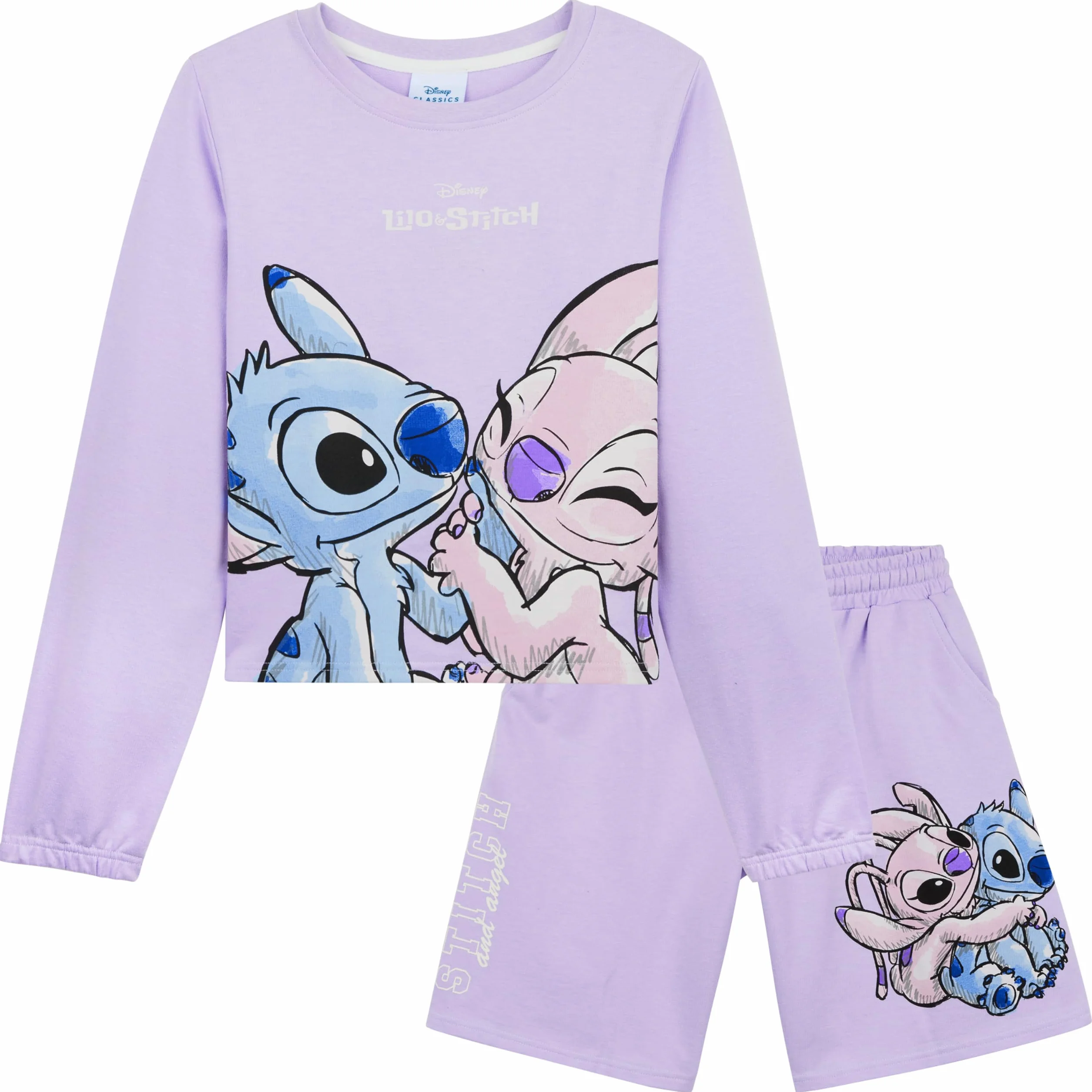 Disney Stitch Chandal Niña Conjunto Sudadera y Pantalon 2 Piezas Ropa Deportiva Infantil