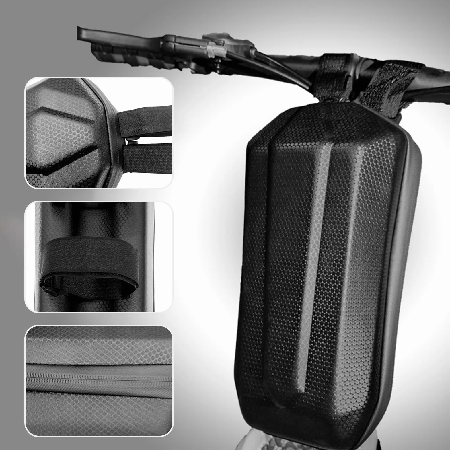 Bolsas Delantera Patinete Rígida Impermeable 3 Litros Manillar Almacenamiento Patinete Eléctrico Compatible Bicicletas Plegables