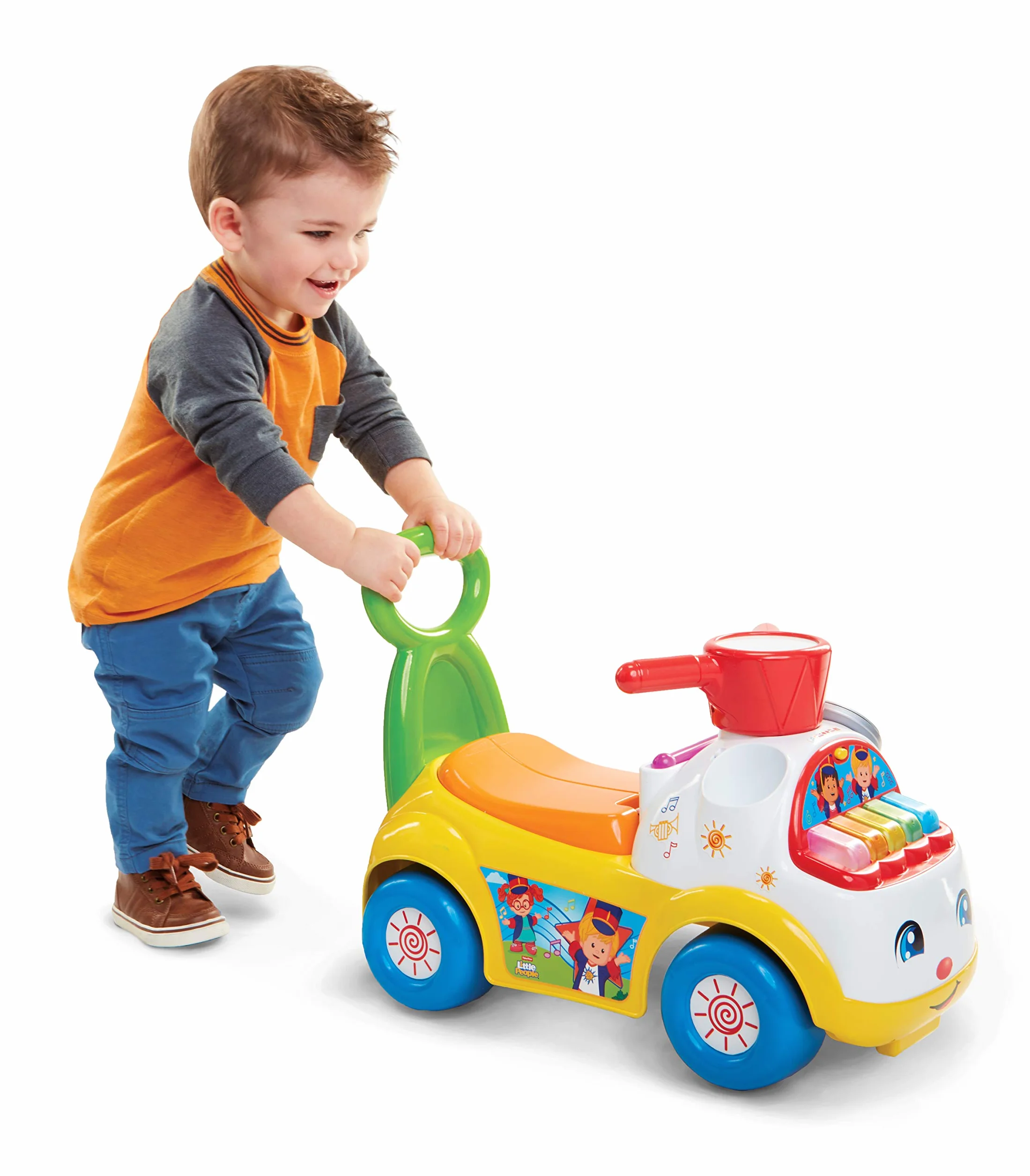 Fisher Price – Correpasillos Musical con Botones Interactivos – Correpasillos con Sonidos y Luces Incluidas – Ruedas Extra Anchas para una Mayor Estabilidad y Seguridad - para Bebes 1 Año +
