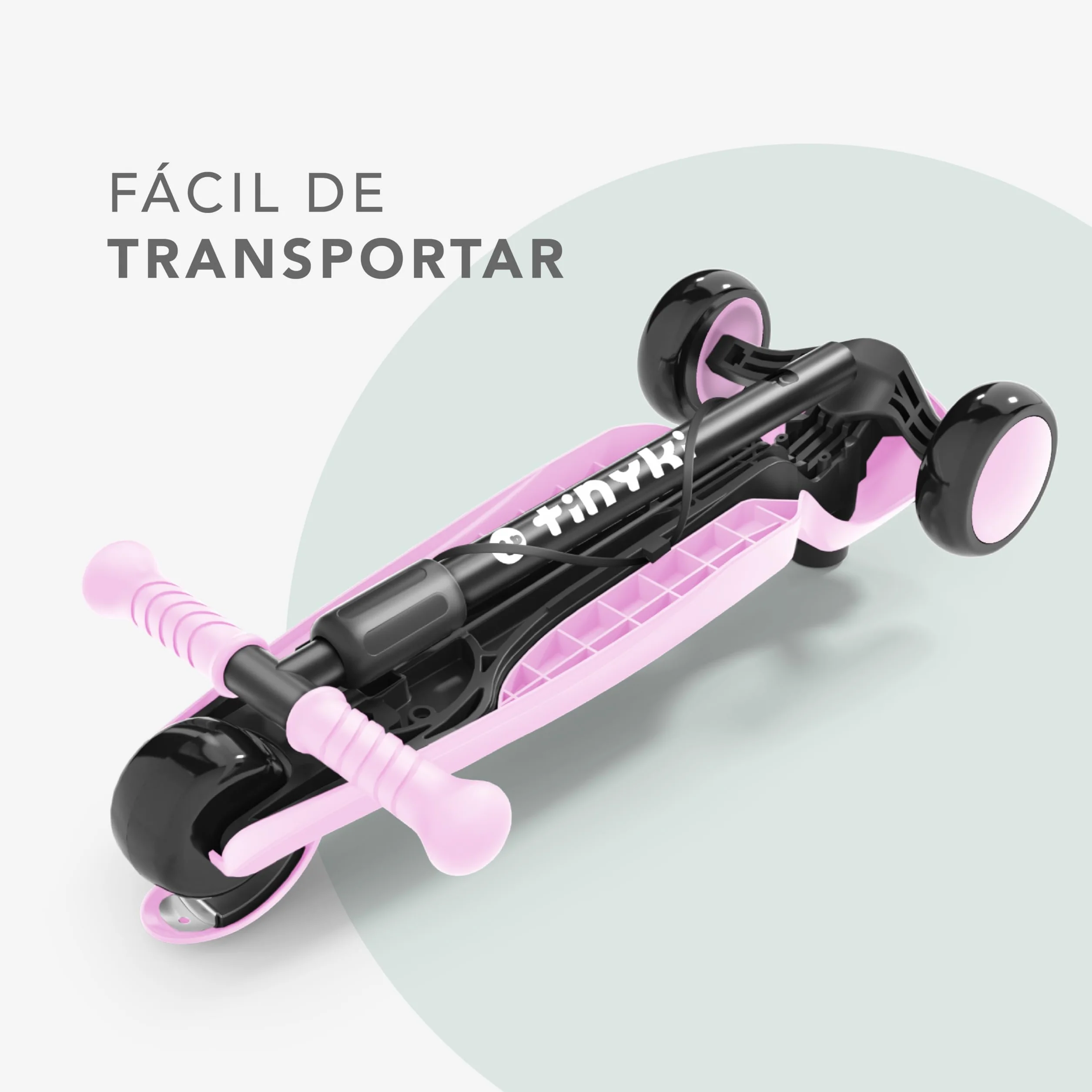 TINYKI Patinete Niño 2 Años a 6 - Altura Ajustable con Ruedas Luces LED - Scooter Niño 3 Ruedas - Patineta Infantil para Niños y Niñas Jugar