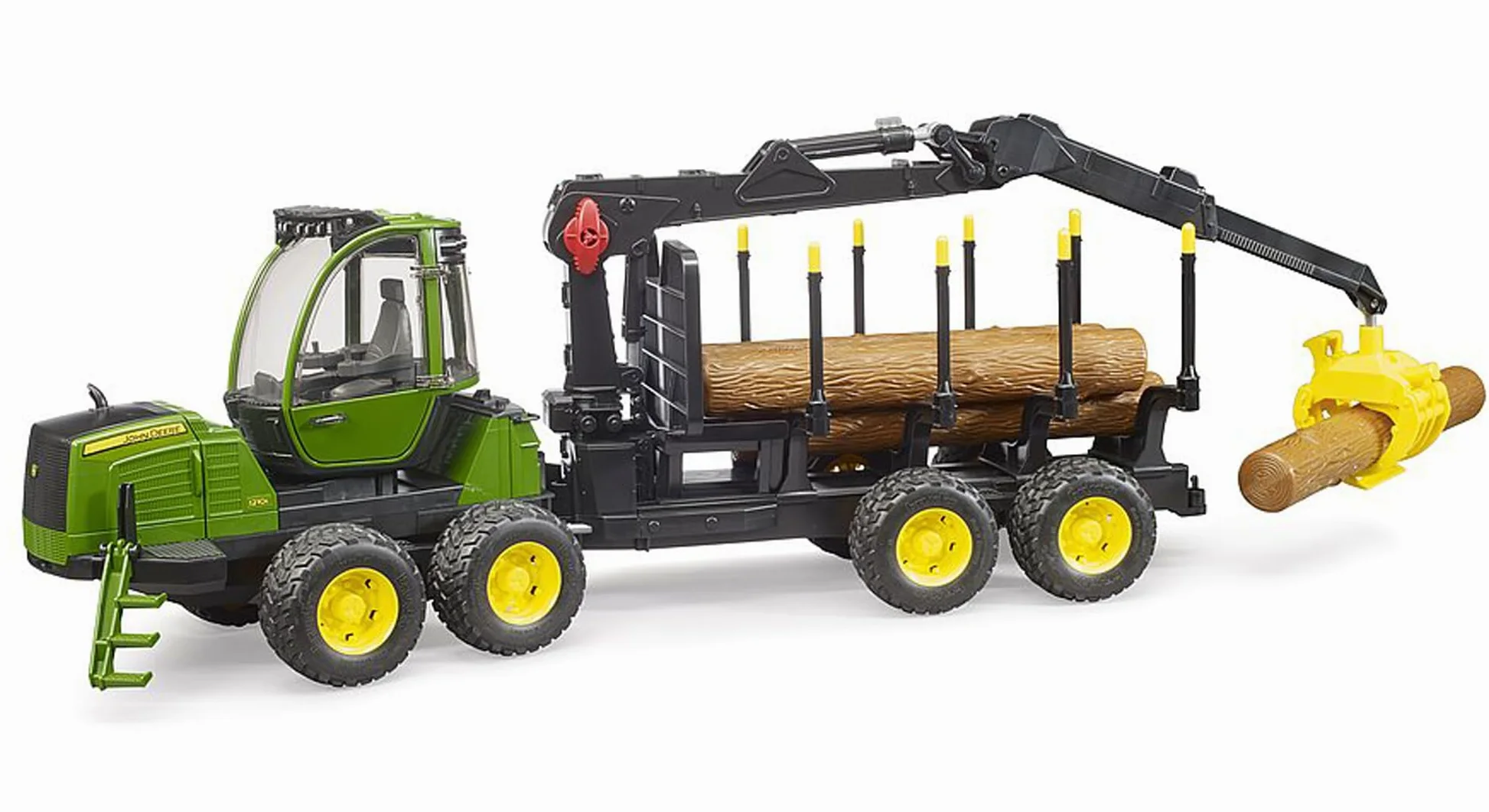 Bruder Forestry John Deere 1210E skidder con pinza para madera modelo de juguete