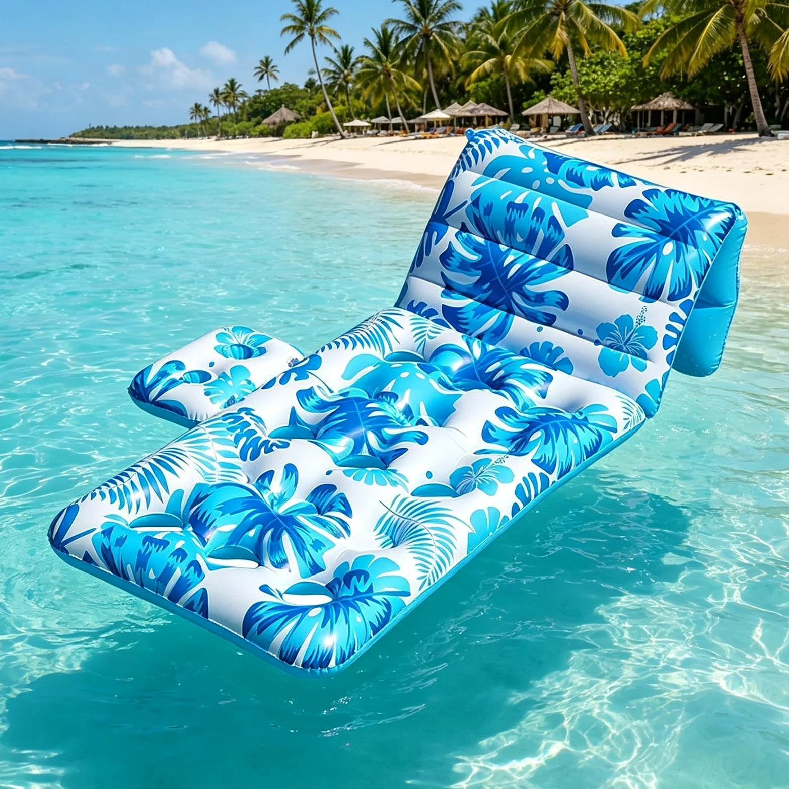 Flotadores de Lago para Adultos,Flotador Inflable con Portavasos Respaldo - Hamaca Flotante de Sol para Piscina,para Lago Playa Verano Viaje Campamento Bronceado Natación
