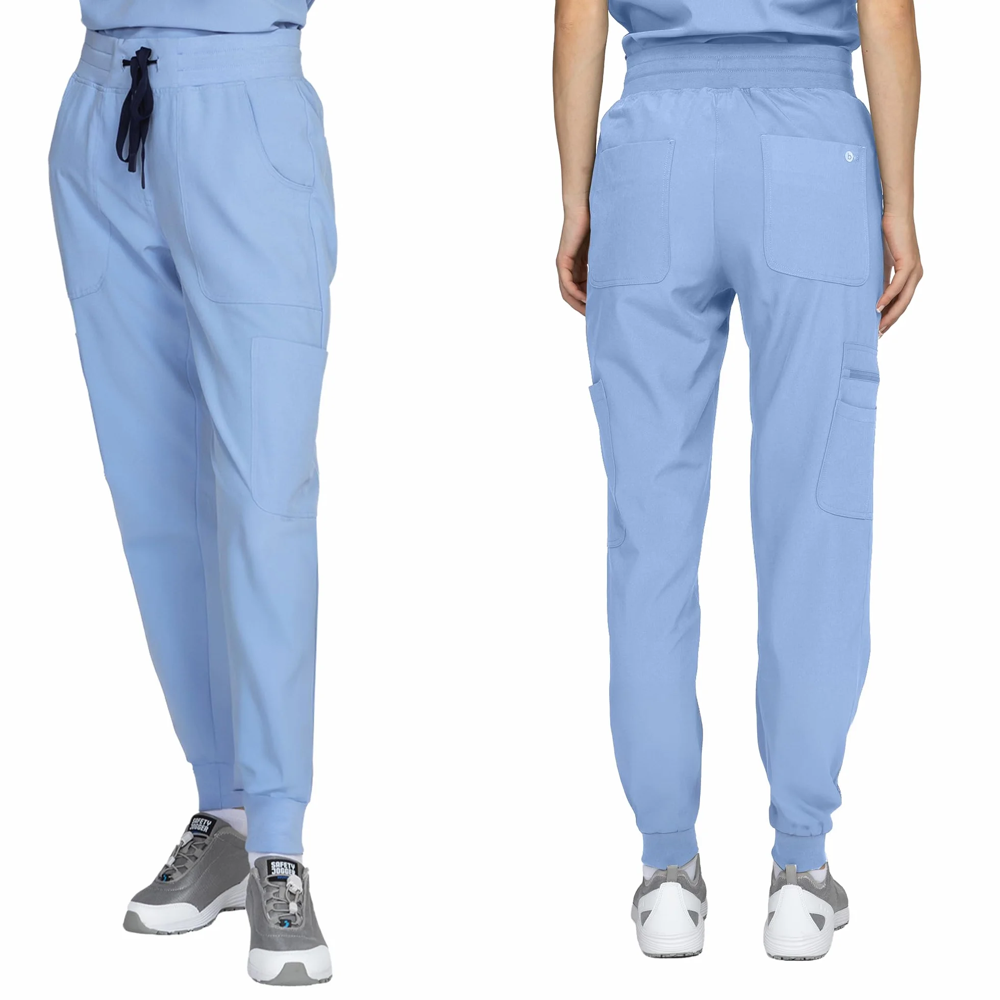 B-well NAOMI Uniforme médico para mujer con casaca y pantalón Ropa sanitaria elástica
