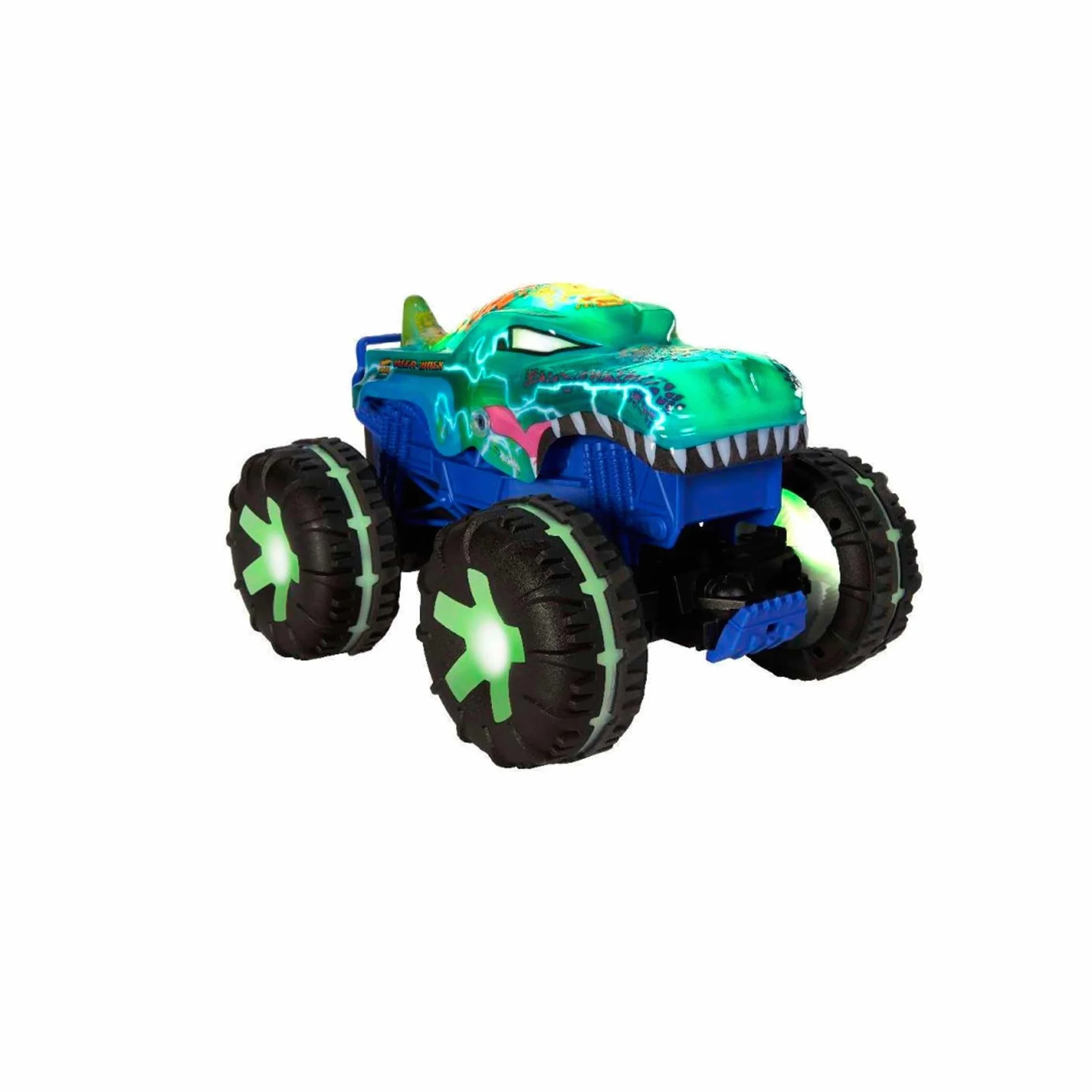 Hot Wheels Monster Trucks Mega-Wrex Coche Teledirigido Radio Control con Luces Sonidos 3 Modos Juego +5 Años JBD90