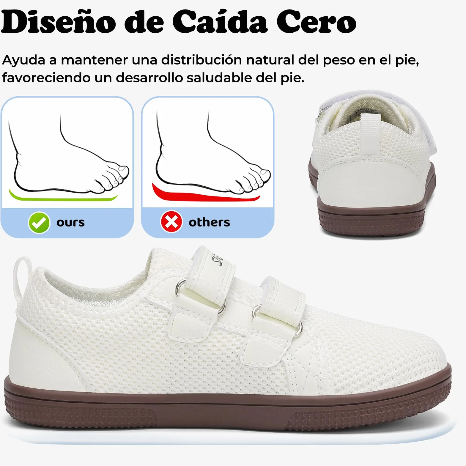 SAGUARO Zapatillas Barefoot Niños Calzado Deportivas Puntera Ancha Zero-Drop Sole Gr.25-35