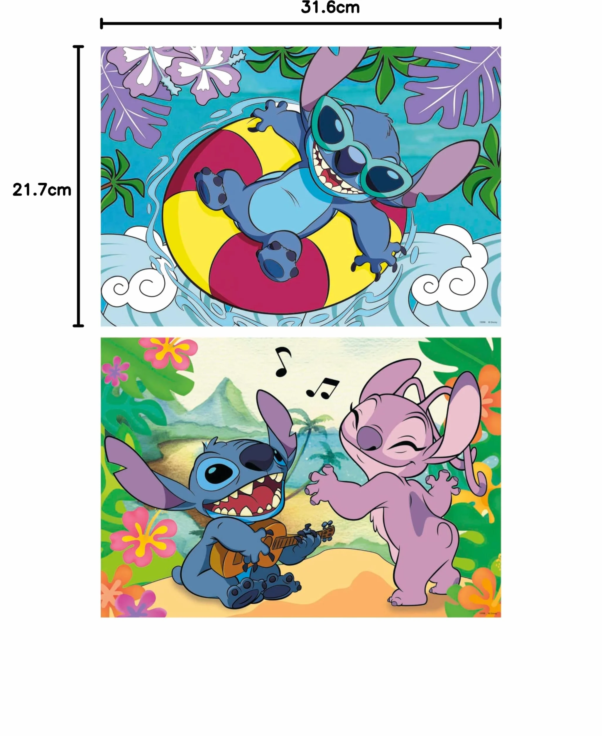 Educa - Disney Stitch | Set de 2 Puzzles Infantiles con 100 Piezas. Medidas: 40 x 28 cm. Recomendados a Partir de 6 años (19998)