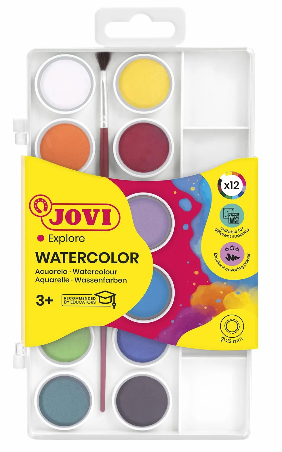 Jovi-724987 Estuche Acuarelas, Multicolor (800 12), color/modelo surtido, Única