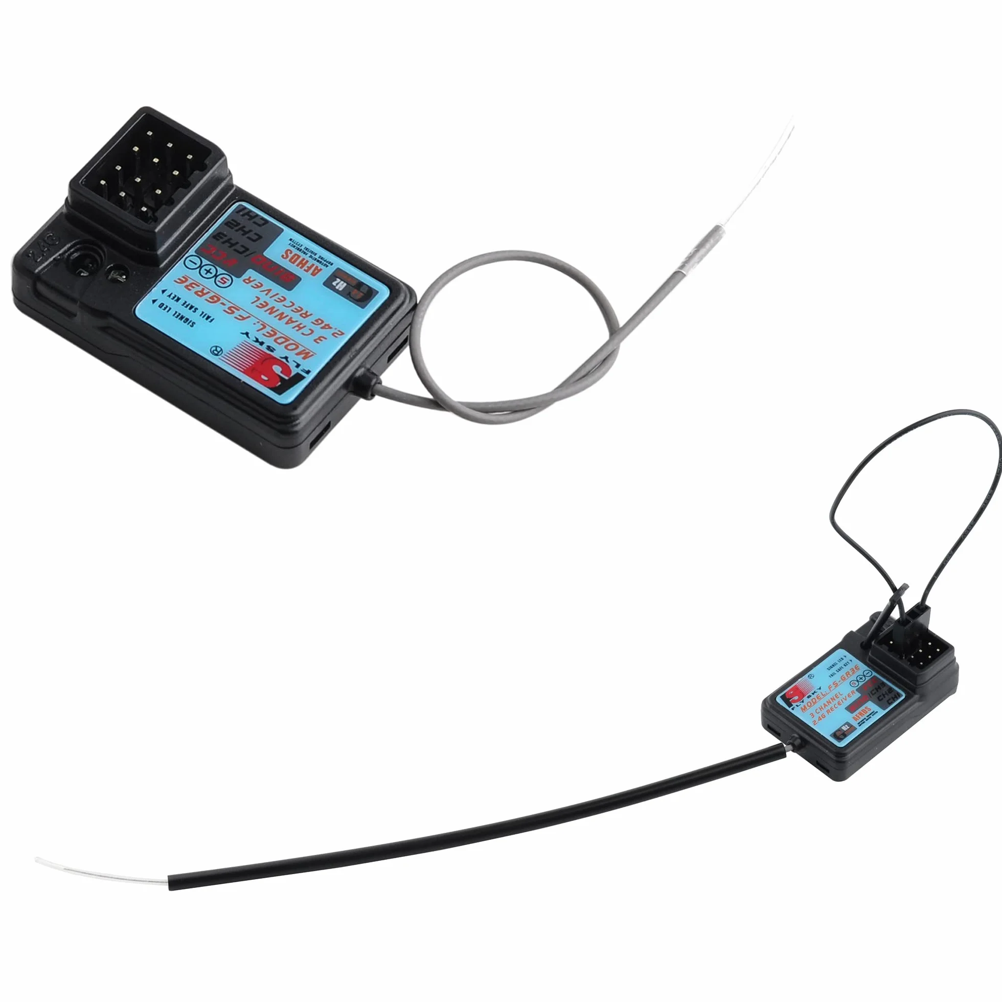 Flysky - Receptor FS-GR3E, resistente al agua, 3 canales, frecuencia 2.4G, receptor de 5 V CC para FS-GT2 FS-GT2B FS-GT3B FS-GT3C FZ-IT4S RC transmisor de barco Geekstory