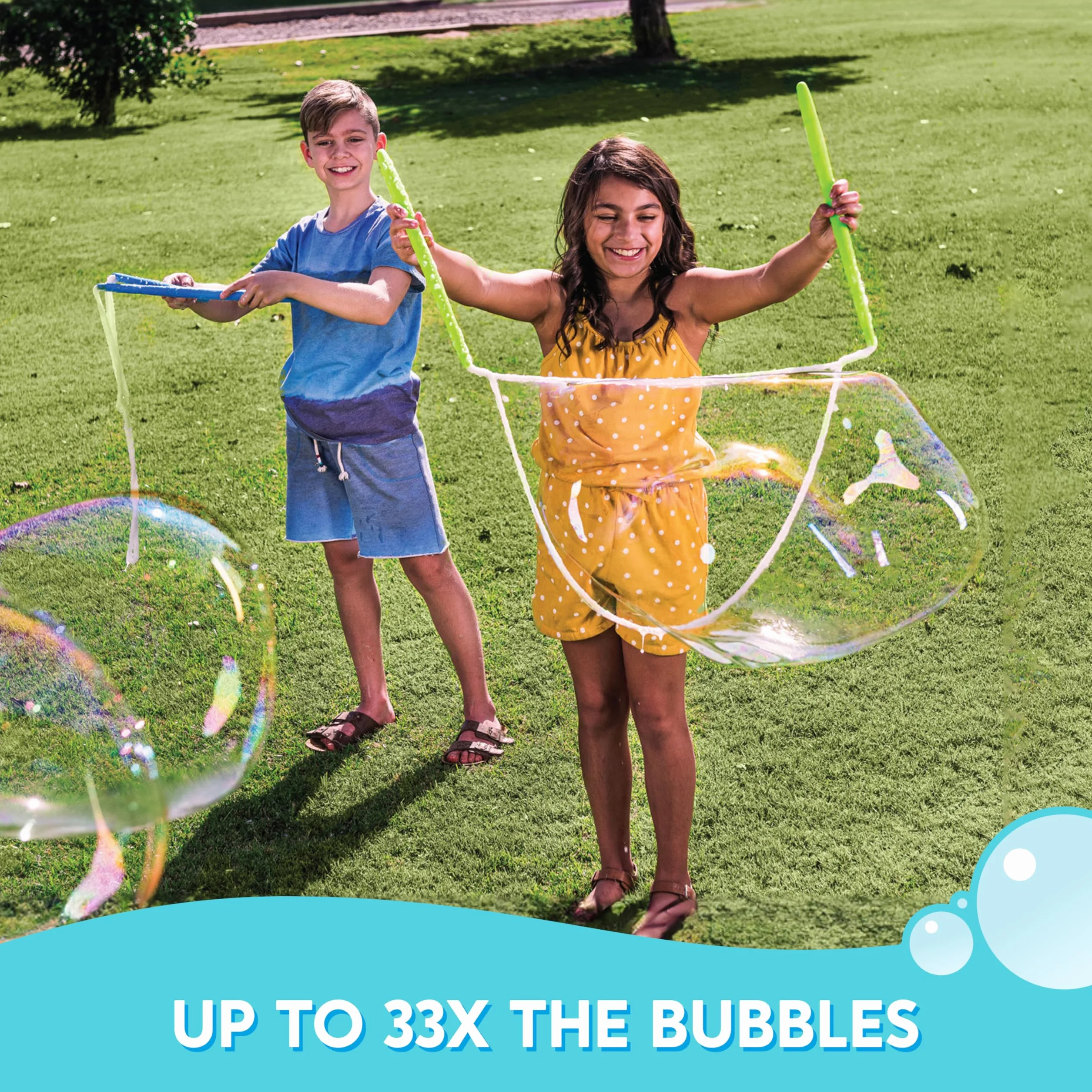 SYNCFUN 6 Paquetes de Solución Concentrada de Burbujas Gigantes (hasta 4,5 Galones), 6 Bolsas de Recambio de Solución para Máquina de Burbujas, Varitas, Soplador, Pascua, Actividad al Aire Libre