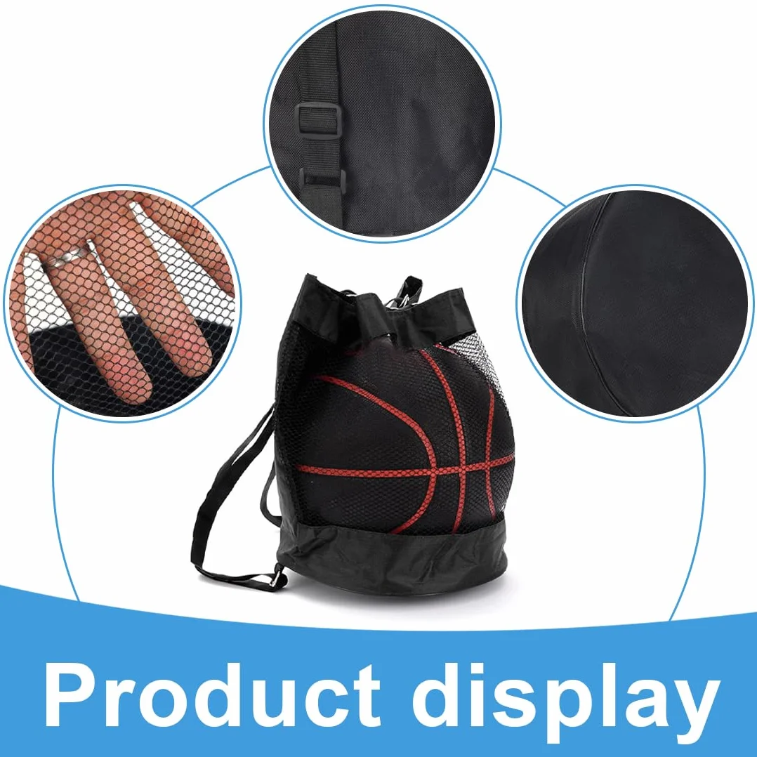 WeddHuis Bolsa de fútbol de malla portátil para deportes, playa, gimnasio