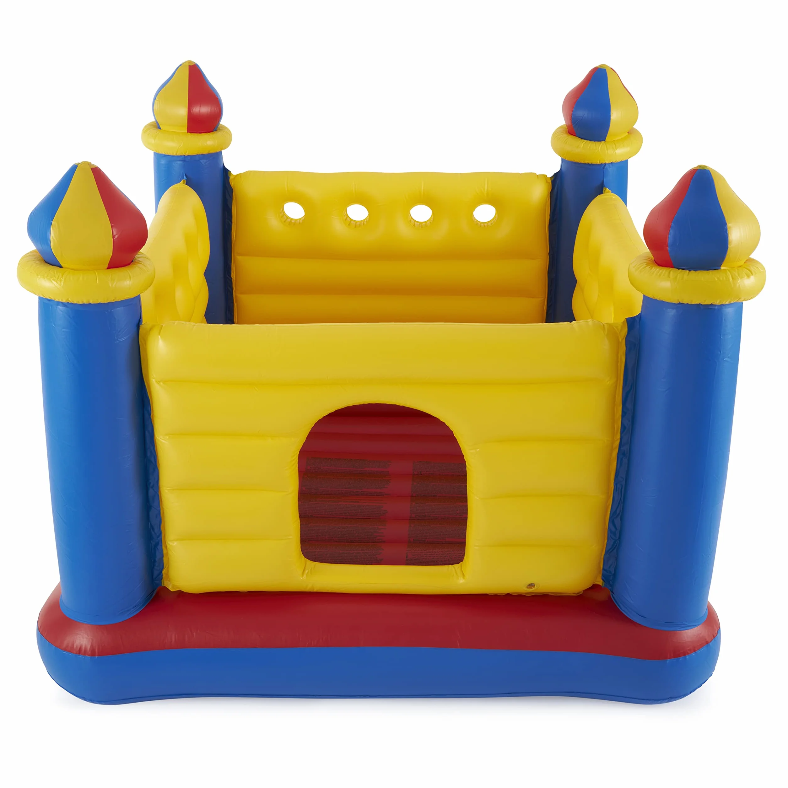 Intex 48259NP - Castillo hinchable INTEX, 175x175x135 cm, suelo hinchable, Para 2 niños, Peso máximo 45 Kg, Color rojo, amarillo y azul, Castillos hinchables infantiles