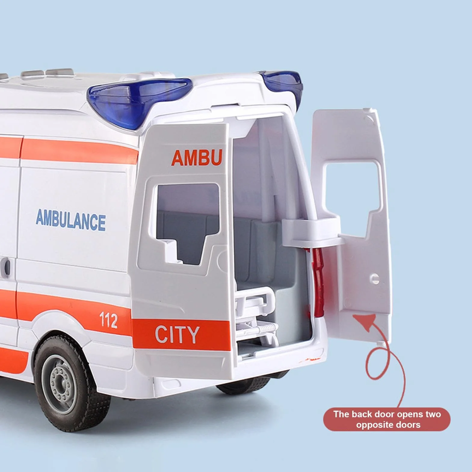 Coche Ambulancia Ambulancia niño vehículo Rescate Coche para Jugar y aprende con Luces y Sonidos vehículo de Rescate Urbano